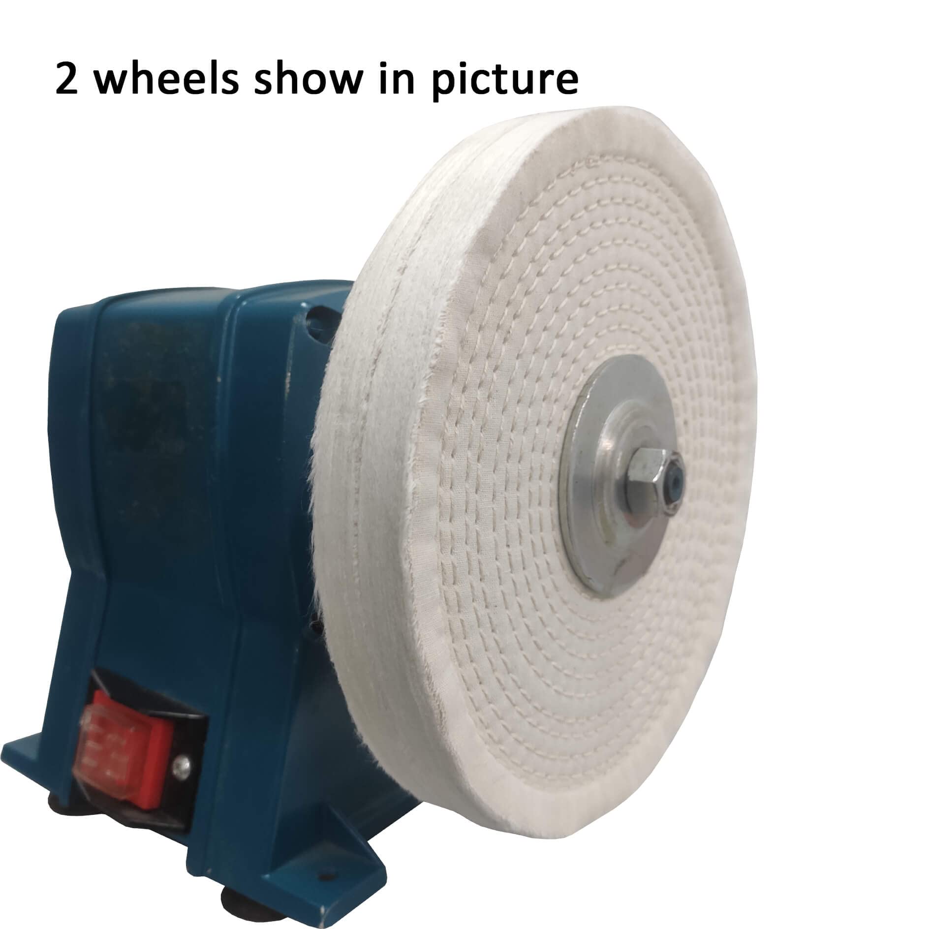 PURUI 2-Pack 8 Inch White Cotton Polishing Buffing Wheels for Bench Grinder - Spiral Sewn with 5/8