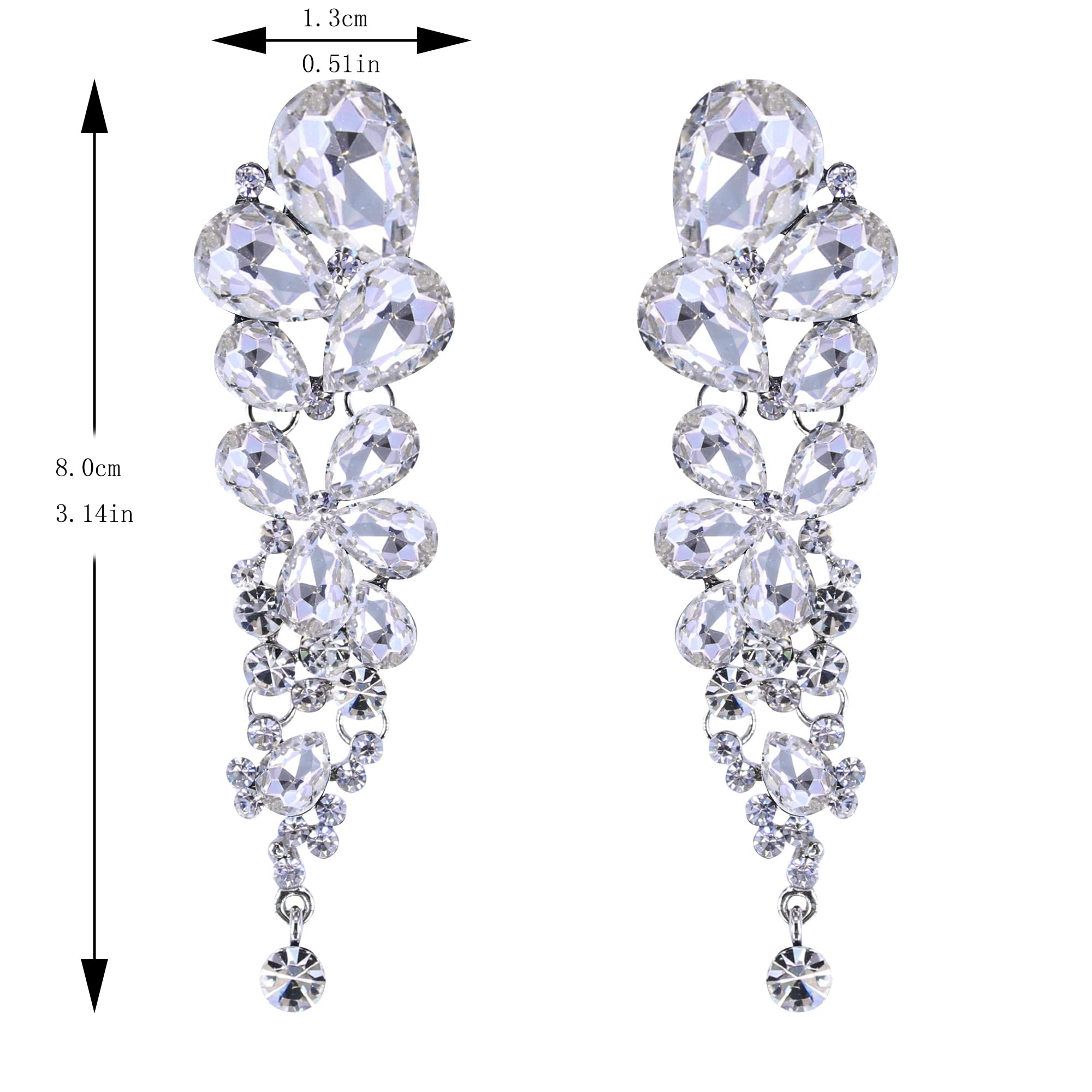 Elegant Teardrop Earrings for Women - Bohemian Dangle Chandelier Earrings for Wedding, Bridal, and Party | Perfect for Boho Style, Evening Events, and Special Occasions