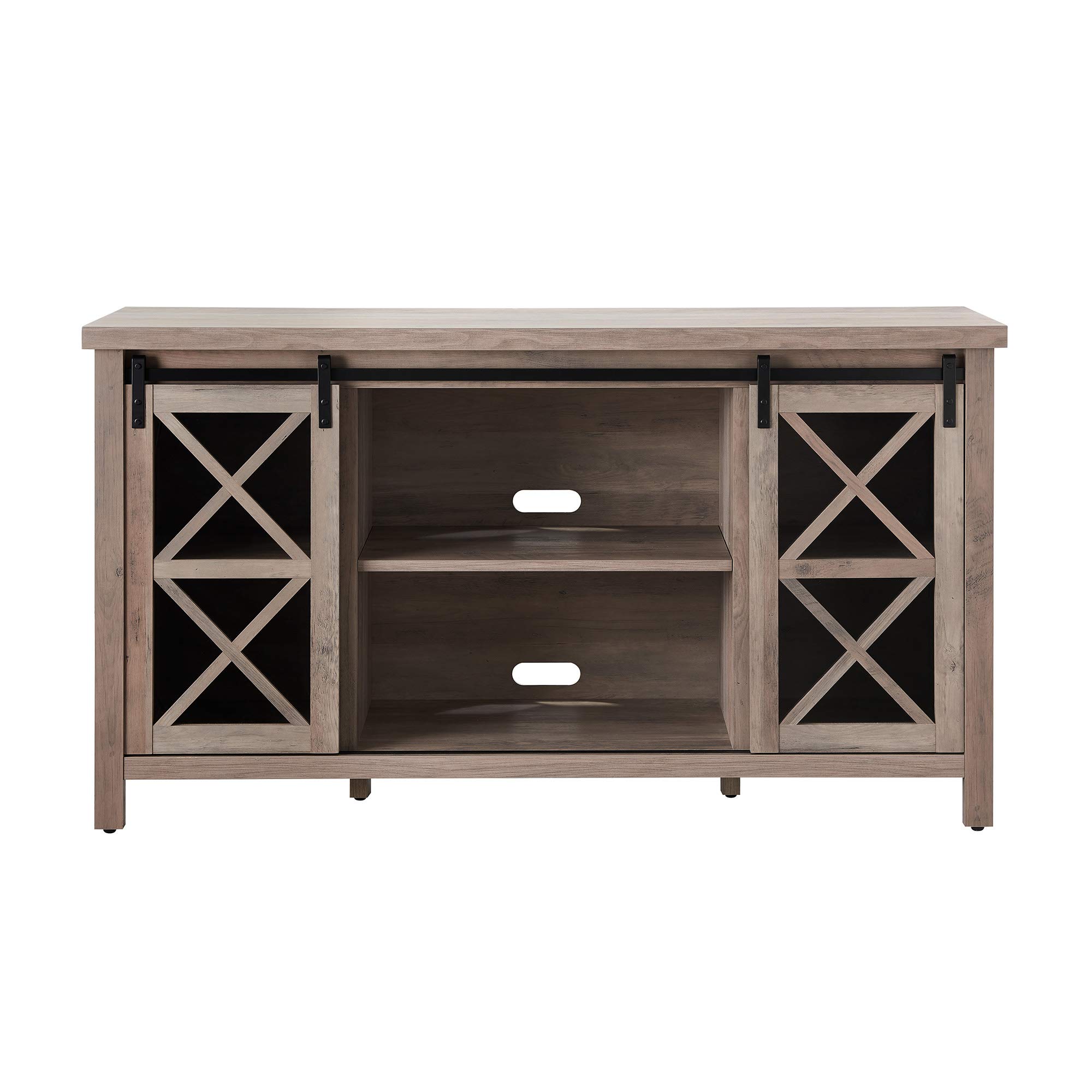 Modern Gray Oak Clementine Rectangular TV Stand for TVs up to 65