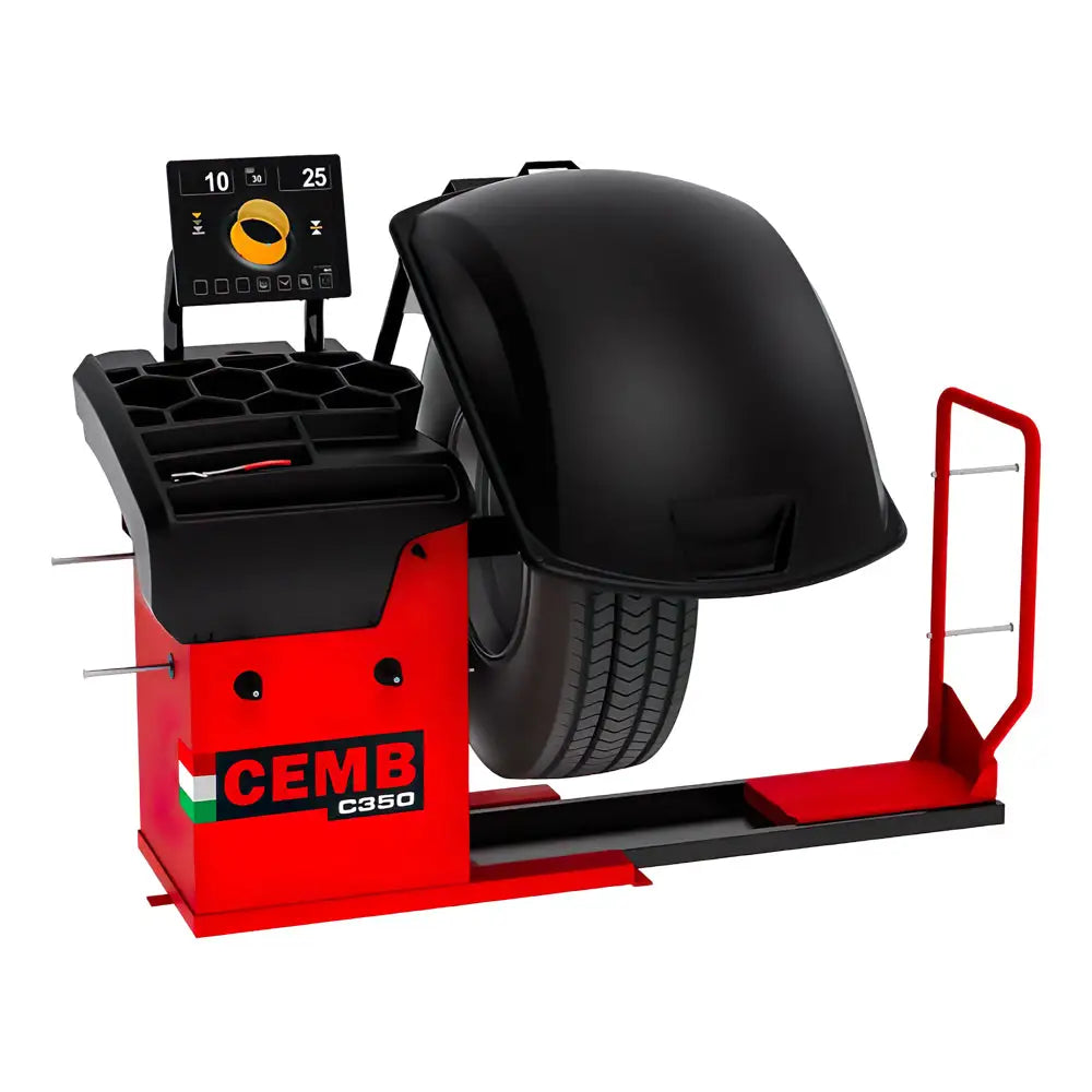 Cemb C350 Heavy Duty Truck Wheel Balancer - Professional Video Diagnostic Wheel Balancing Machine for Commercial Vehicles & Fleet Maintenance (Ideal for Truck Shops, Auto Repair Centers & Fleet Services)