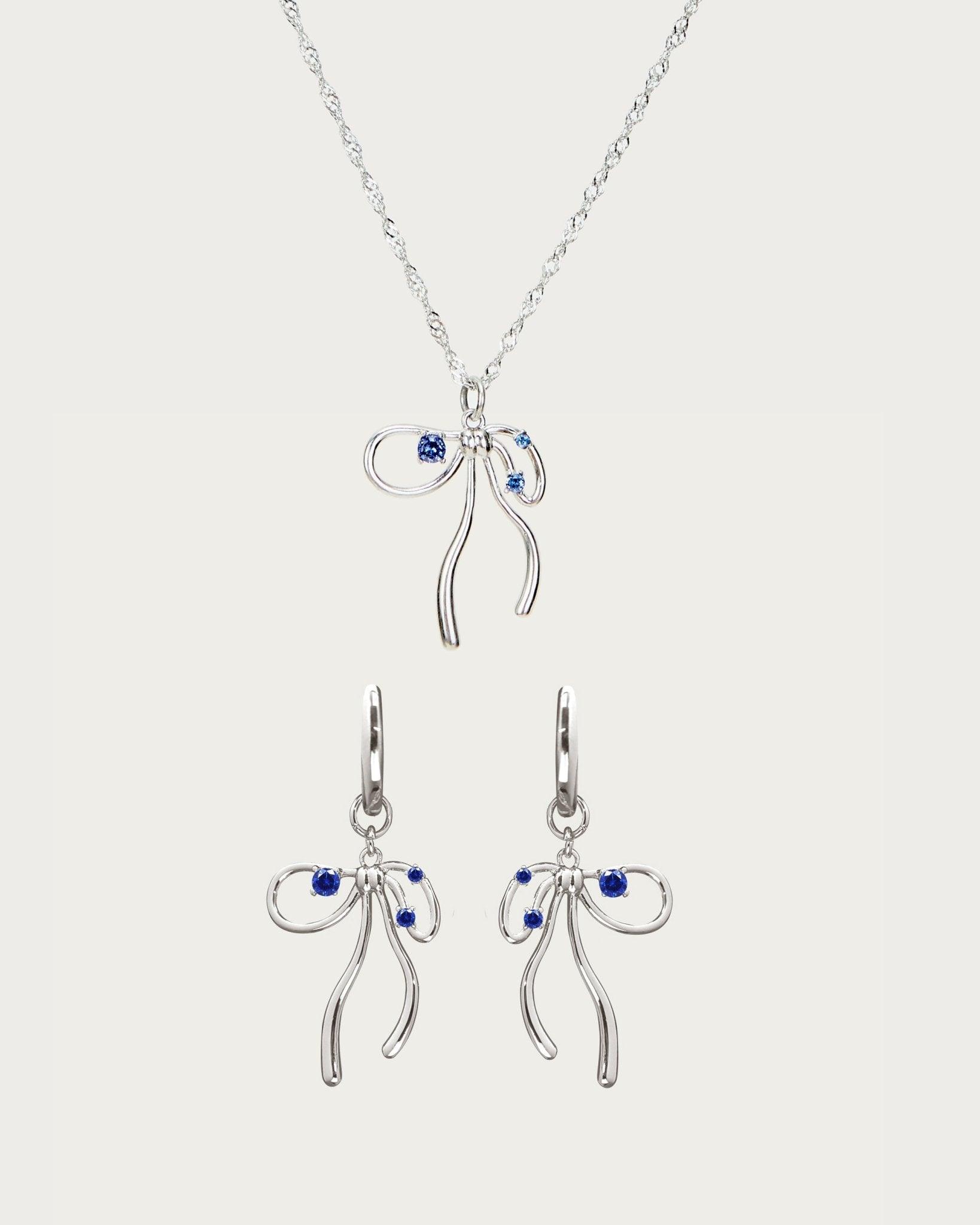 Miffy Sterling Silver Necklace and Earrings Set for Women - Cute Bunny Jewelry Gift for Girls, Teens, Birthday, Valentine's Day - Perfect for Everyday Wear, Parties, and Special Occasions
