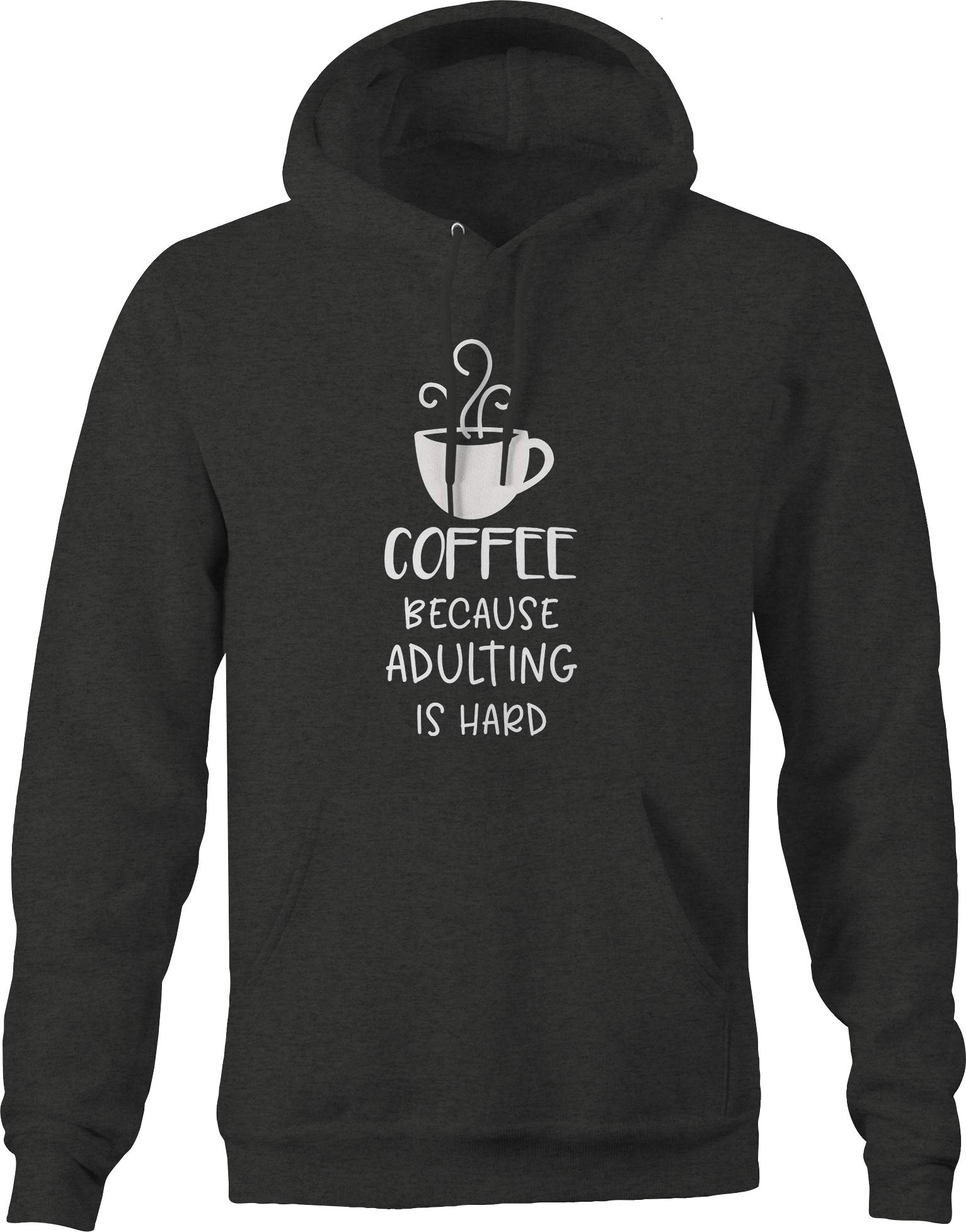 Premium Men's Coffee Lover Hoodie - Dark Grey Fresh Brew Design - Soft & Comfortable Pullover for Coffee Enthusiasts - Perfect for Casual Wear, Gifts & Relaxing at Home