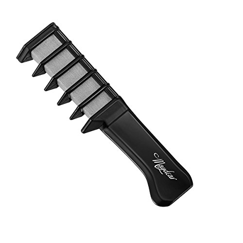 Maydear Temporary Hair Chalk Comb - Non-Toxic Washable Hair Color for Kids & Adults - Gray - Perfect for Parties, Halloween & Costume Events