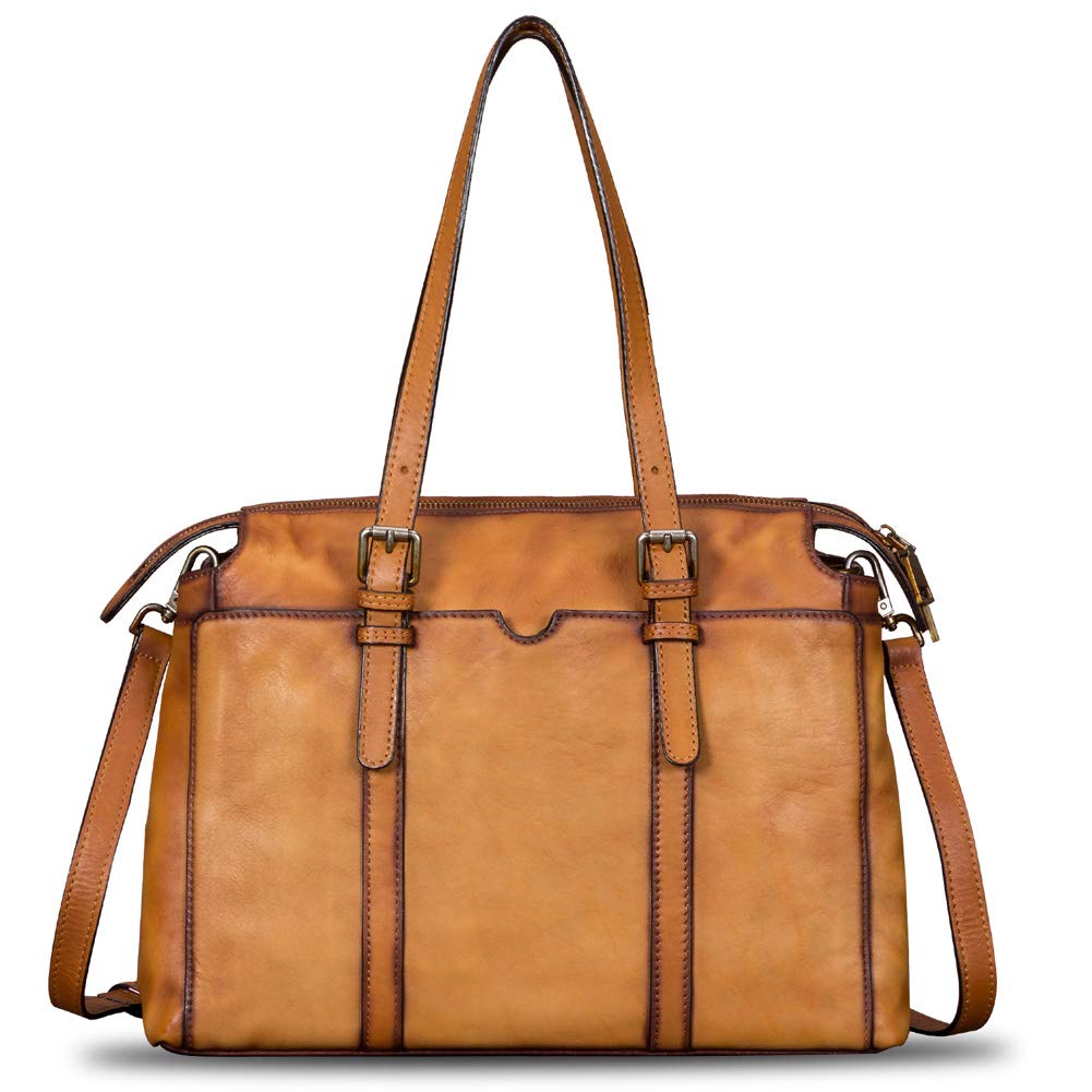 Genuine Leather Shoulder Bag for Women - Vintage Real Leather Tote Purse, Crossbody Satchel Handbag with Adjustable Strap | Perfect for Work, Travel & Everyday Use