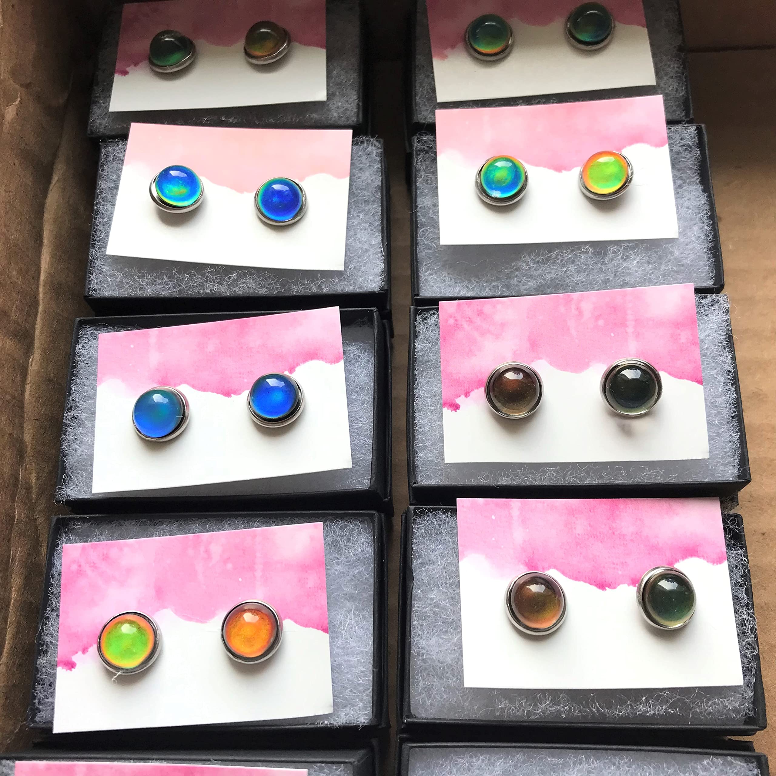 Color Changing Mood Earrings - Thermal Reactive Jewelry That Shifts with Temperature | Perfect for Parties, Gifts & Self-Expression