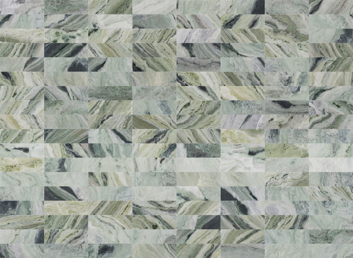 3 X 9 Inch Emerald Green Honed Tumbled Marble Tile - Natural Stone Wall & Floor Tile for Bathroom, Kitchen Backsplash, and Fireplace Surround