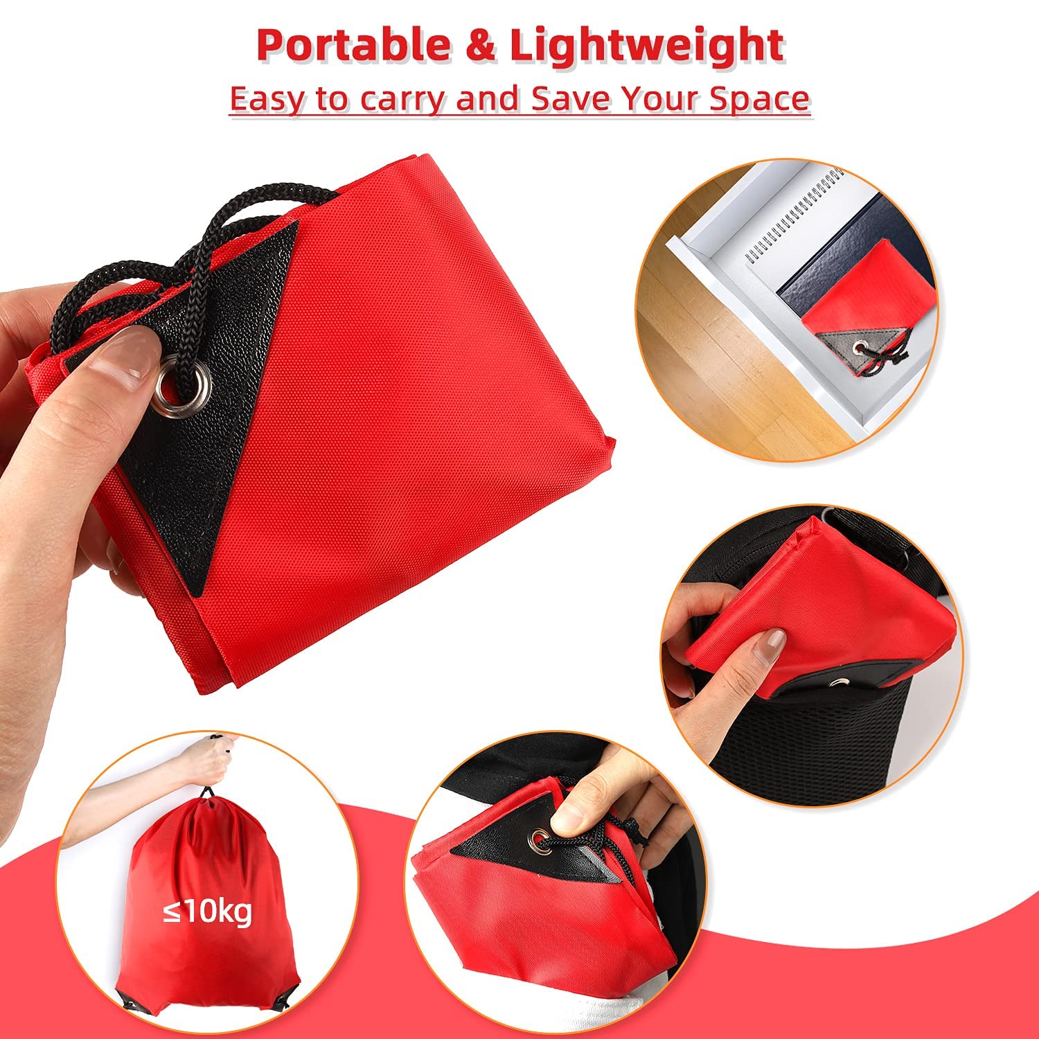 GoodtoU 16-Piece Bulk Drawstring Backpacks - Red String Bags for Party Favors, School, Gym & Travel | Lightweight & Durable Backpack for Adults & Teens