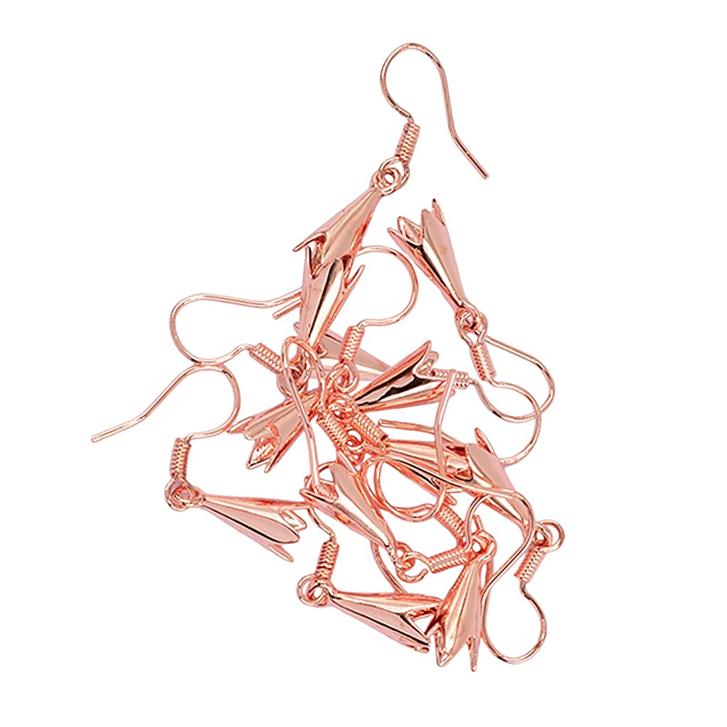 10PCS Brass Earring Hooks with Coil Ear Wires - DIY Jewelry Findings for Beading, Charms & Crafting - Perfect for Handmade Earrings, Necklaces & Bracelets