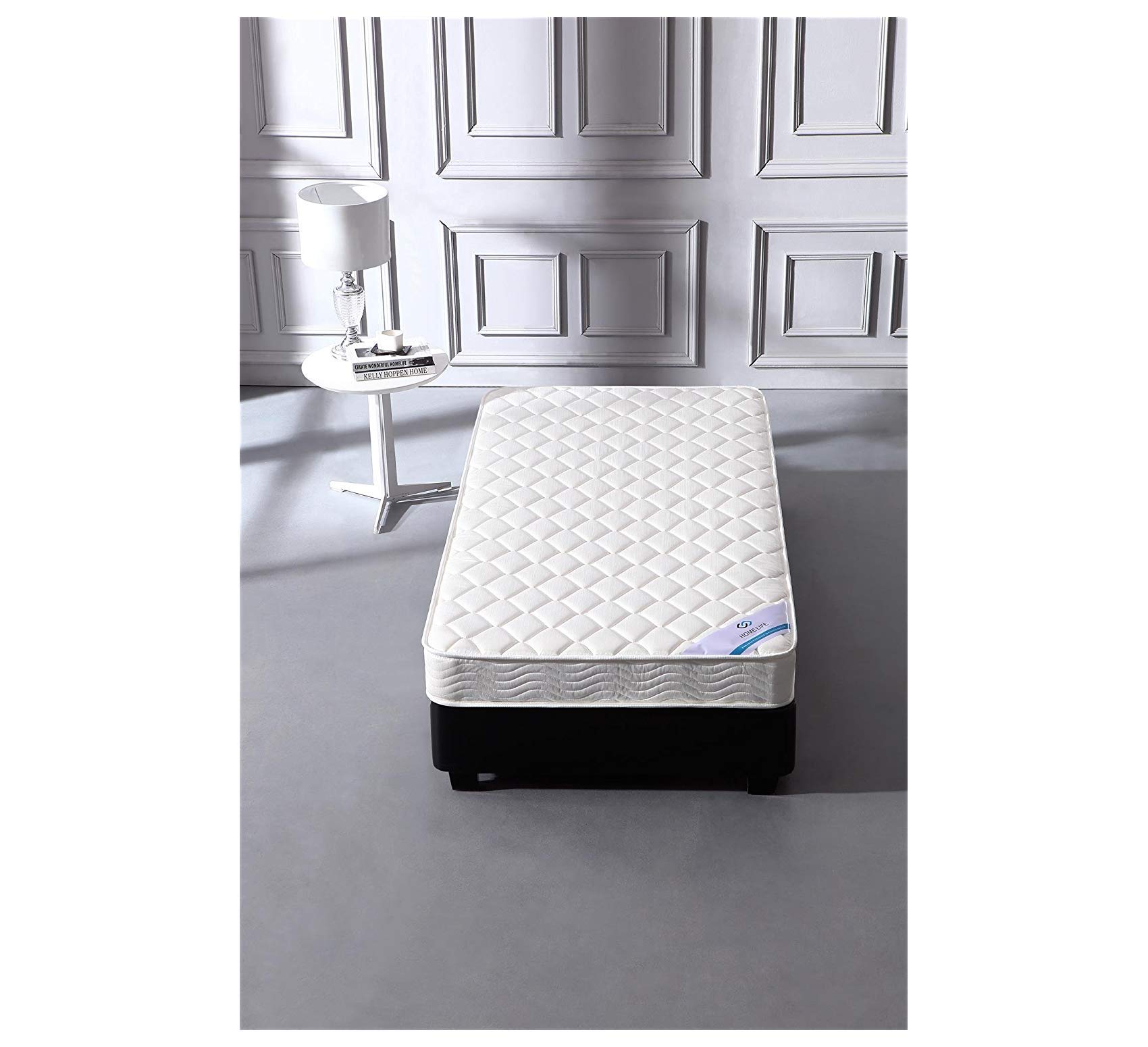 HomeLife 6-Inch Twin Size Gel Memory Foam Mattress with Pocketed Coils - Firm Support, Breathable Polyester Cover - Durable Innerspring Mattress for Kids, Teens & Guest Rooms (White) - Perfect for Dorm Beds, Daybeds and Trundle Frames