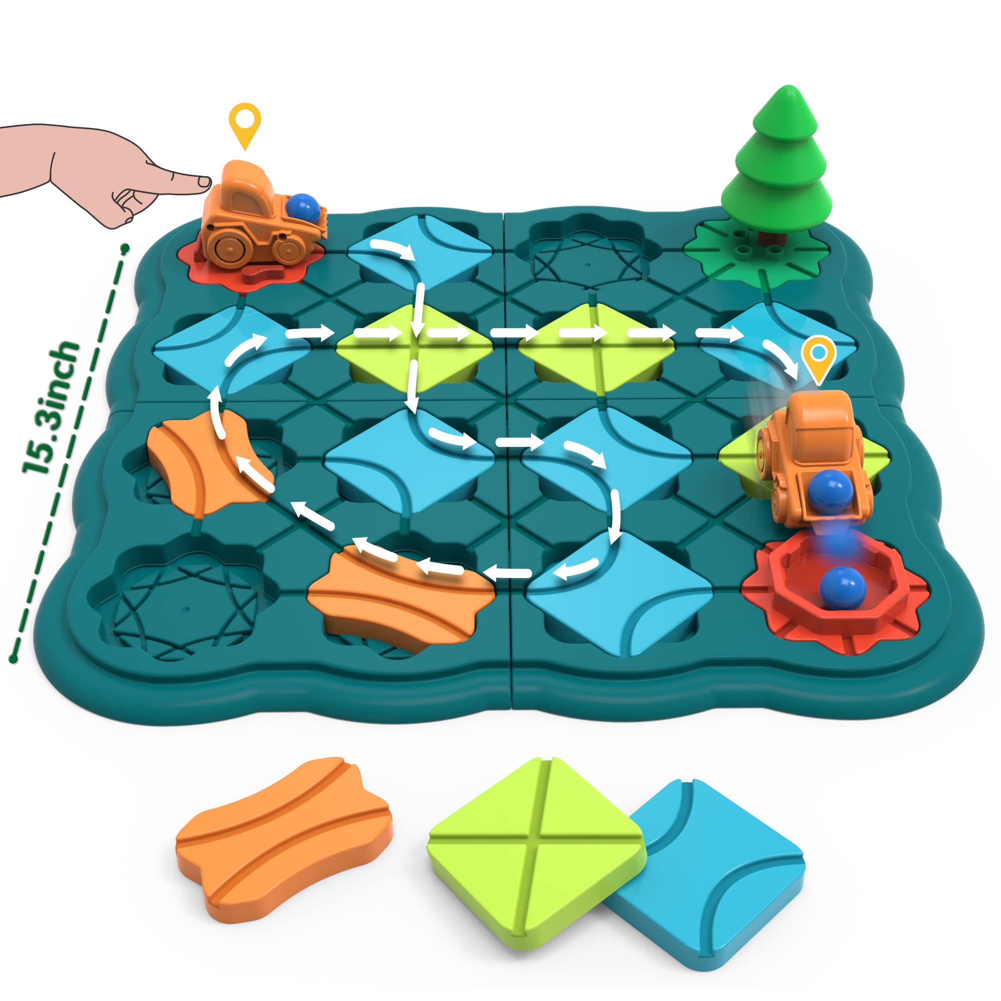 STEM Logic Road Builder Puzzle - Educational Board Game for Kids 4-8, Perfect for Classroom & Birthday Gifts