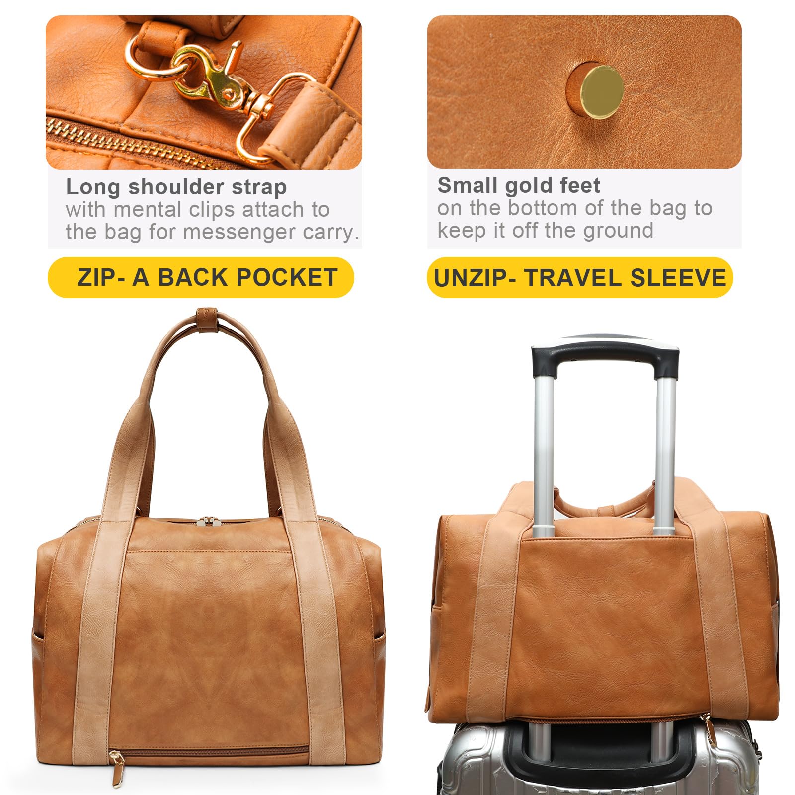 Premium Leather Diaper Bag Tote by Miss Fong - Stylish Baby Bag with Crossbody Strap for Moms | Perfect for Travel, Shopping & Daily Outings with Your Little One