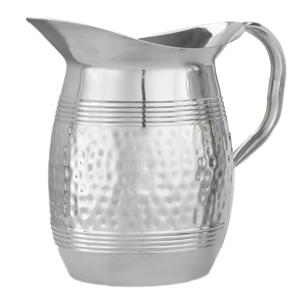 American Metalcraft 68 oz Stainless Steel Hammered Water Pitcher - Elegant Beverage Server for Iced Tea, Lemonade & Party Drinks - Perfect for Restaurants, Weddings & Outdoor Entertaining