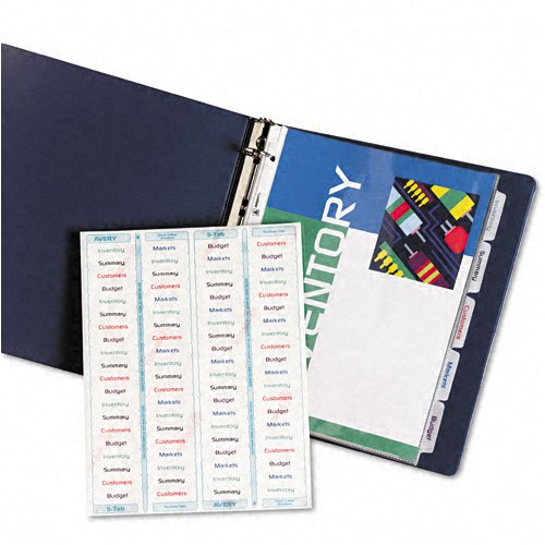 Avery Clear Index Maker Dividers with Three-Hole Punch, 5-Tab Letter Size (Set of 10) - Perfect for Office, School, and Home Organization