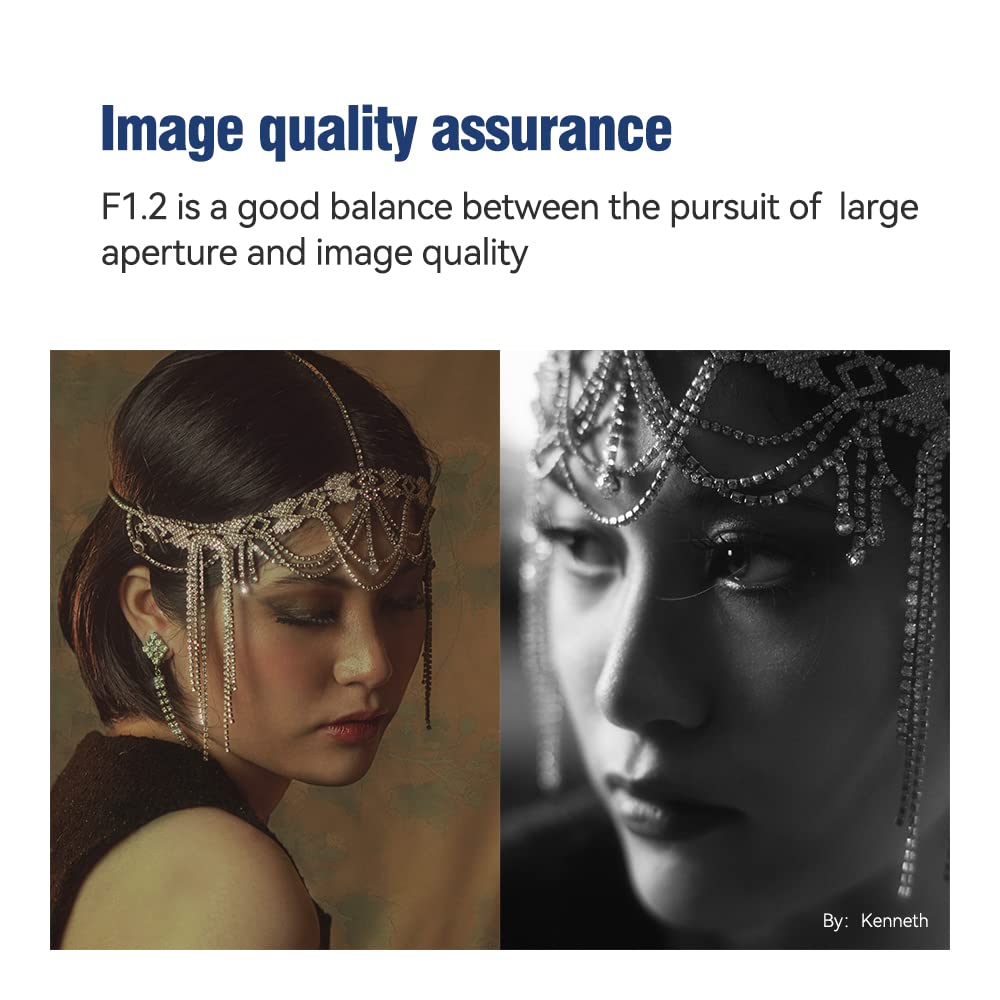 TTartisan 50mm f1.2 APS-C Manual Focus Lens for Sony E Mount (Silver) - Fast Prime Lens for Portrait & Low Light Photography - Compatible with Sony A7III, A7R, A7S, A6000, ZV-E10, NEX Cameras - Canadian Warranty Included