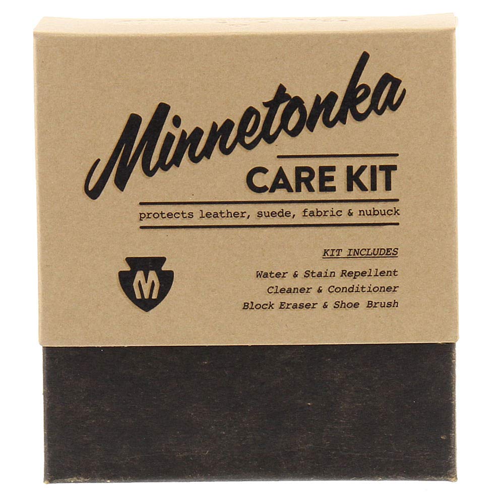 Minnetonka Shoe Care Kit - Complete Cleaning & Protection Set for Suede & Leather Shoes | Gentle Brush, Conditioner & Waterproof Spray for Boots, Loafers & Moccasins | Keep Footwear Looking New