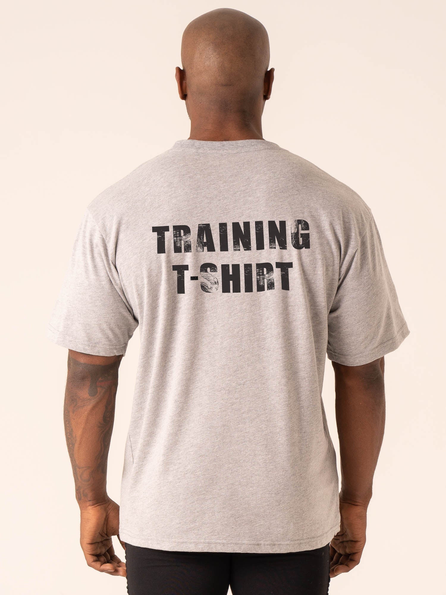 Men's Workout Training T-Shirt - Grey Marl - Moisture Wicking Gym Shirt for Running & Fitness