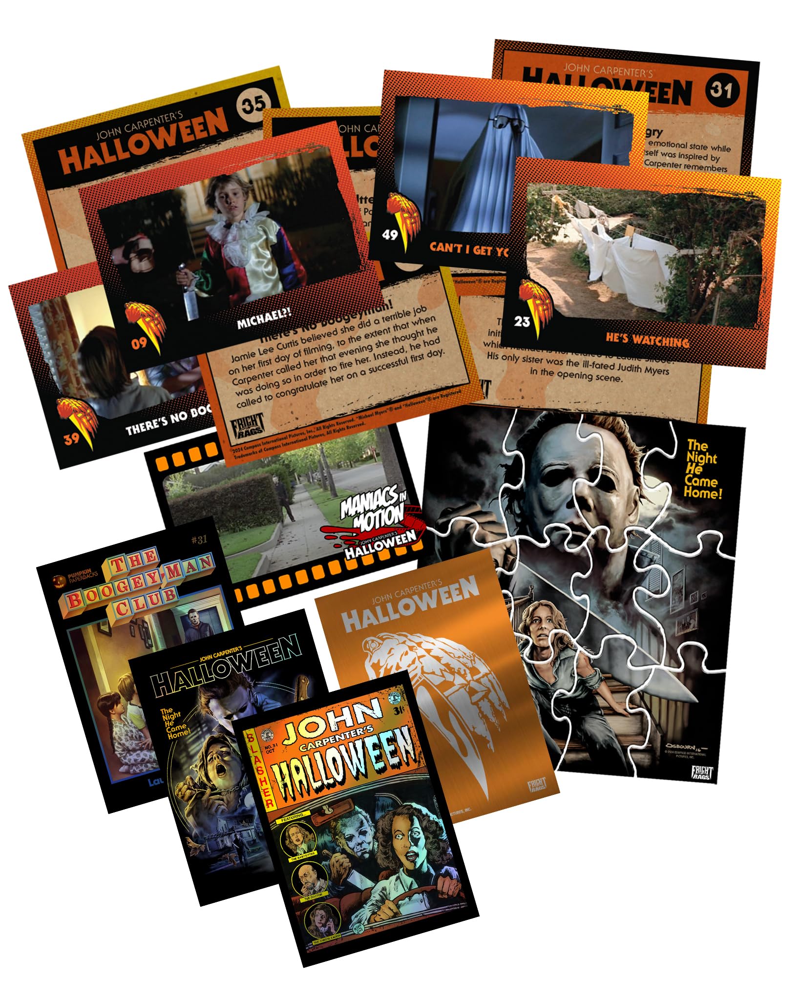 Fright-Rags Halloween 1978 Movie Exclusive Trading Cards - 24-Pack Hobby Box Collectible Set | Perfect for Horror Fans, Card Collectors, and Halloween Decorations