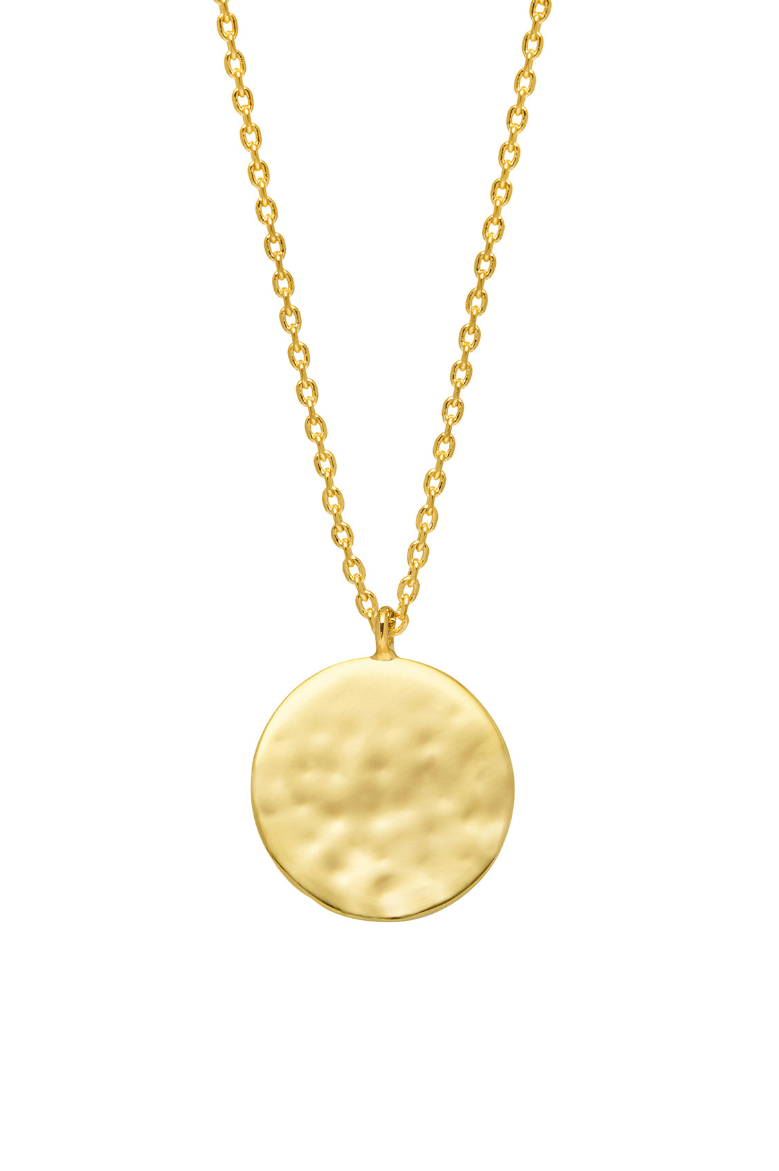 Handmade Hammered Disc Pendant Necklace - Boho Chic Jewelry for Women - Perfect for Layering, Everyday Wear & Special Occasions