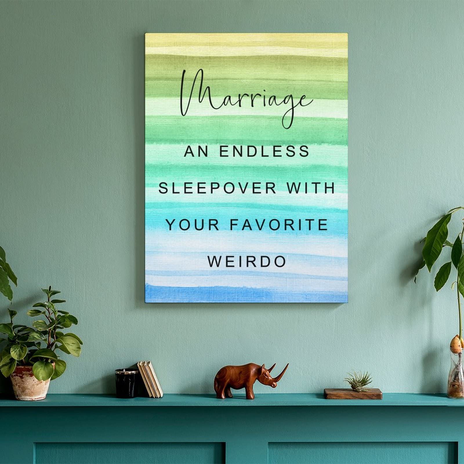 Endless Sleepover Canvas Wall Art - 12x16 Inspirational Home Decor for Couples