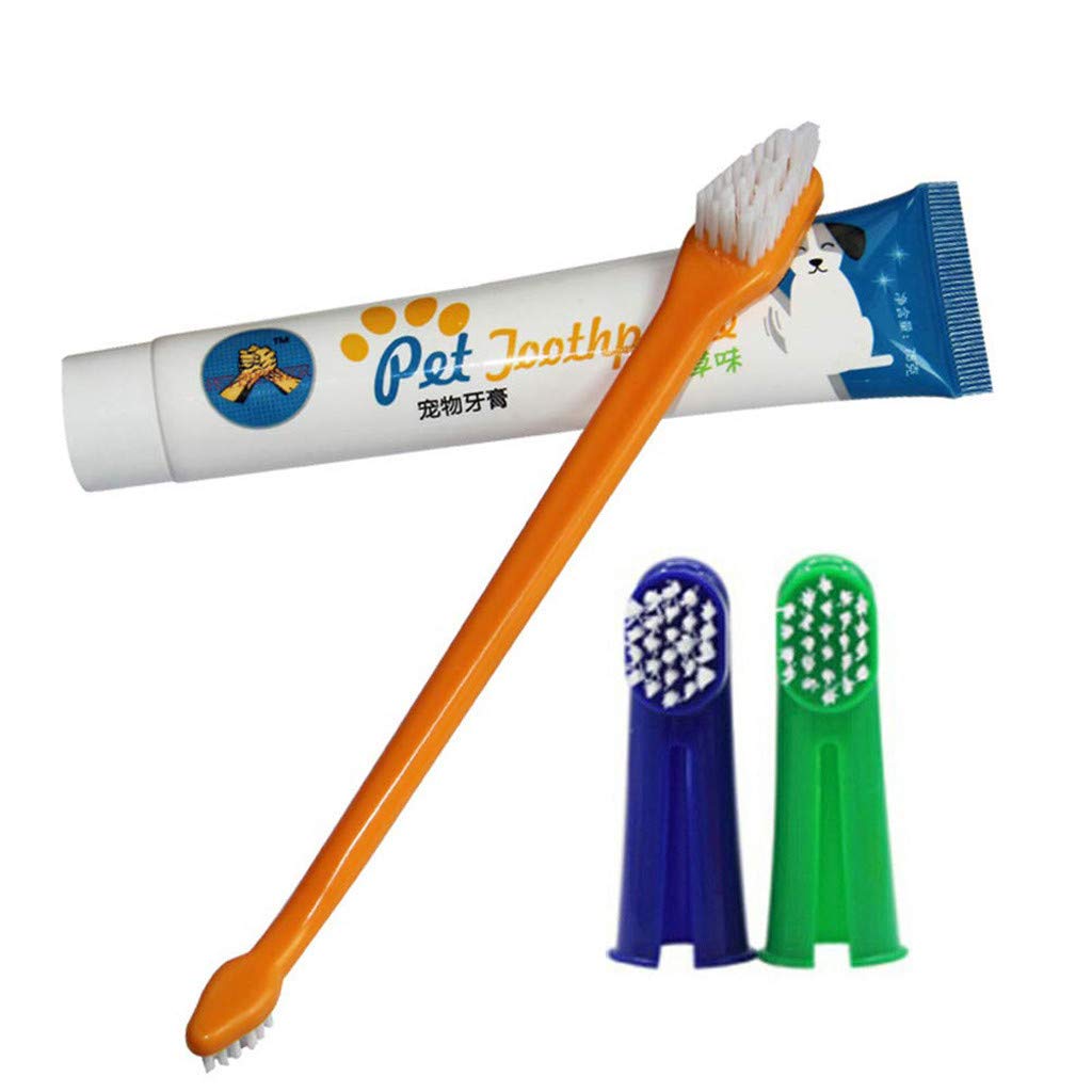 JKRED Pet Toothbrush & Toothpaste Set for Cats & Dogs - Dental Care Kit for Pets at Home