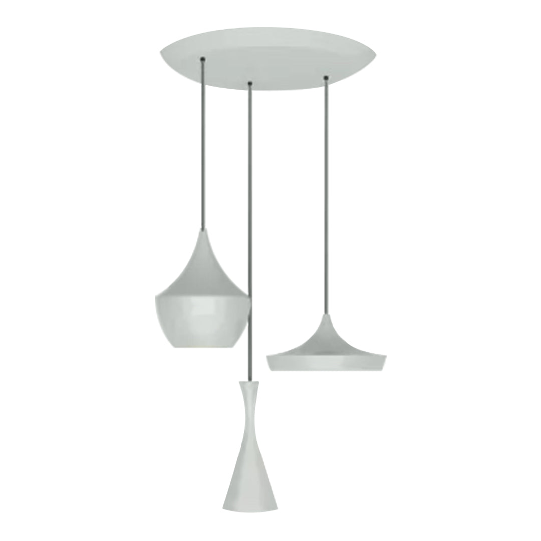 Beat Trio LED Round Pendant Lighting System - Modern Ceiling Light for Kitchen, Dining Room & Bedroom - Energy Efficient & Dimmable