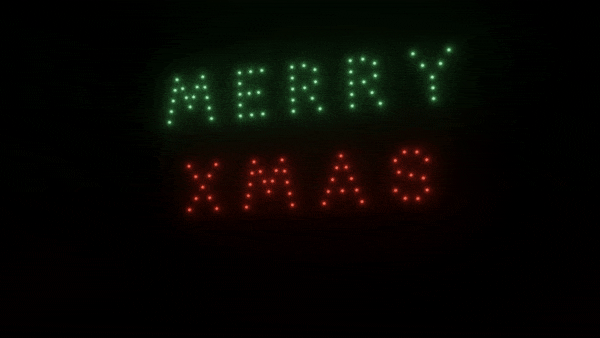 100 Drones for Christmas Light Show - Stunning Animated Holiday Display - Perfect for Outdoor Decorations & Events