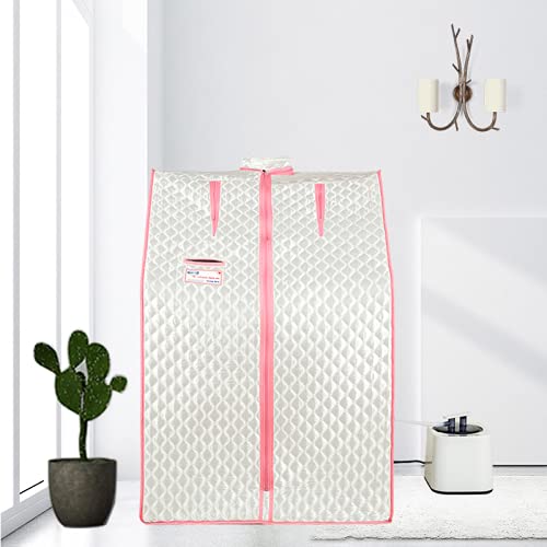 Portable Half Body Steam Sauna Tent for Home Spa Detox & Relaxation - Easy Setup PVC Pipe Frame with FCC Certification (Silver) | Perfect for Weight Loss, Pain Relief & Skin Care at Home