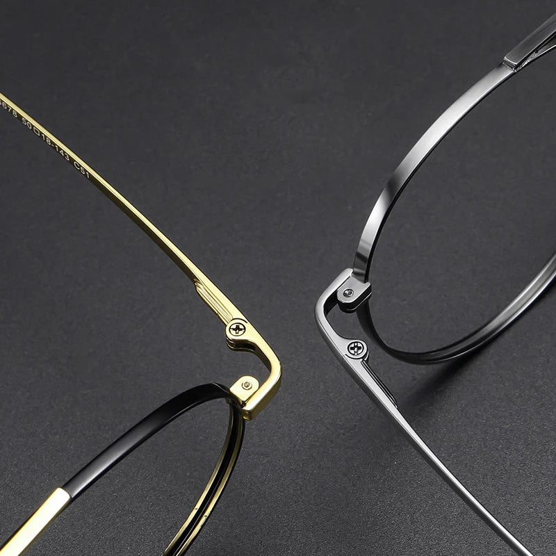 Bclear Unisex Full Rim Round Small Double Bridge Titanium Eyeglasses 86678 - Lightweight & Durable Titanium Frame Glasses for Men & Women - Perfect for Reading, Work, and Everyday Fashion