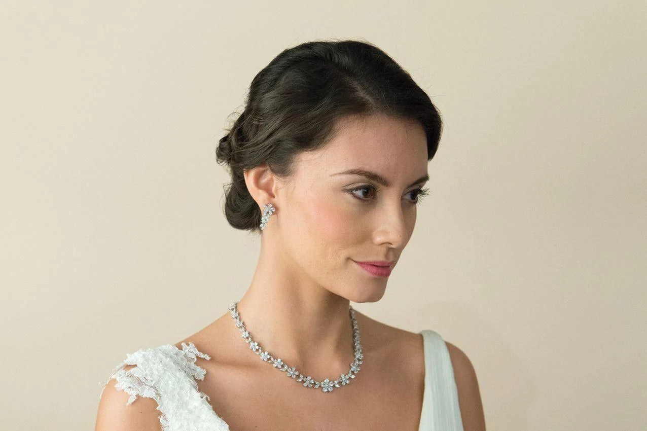 Elegant Silver Crystal Bridal Jewelry Set for Wedding - Cherish Your Special Day | Perfect for Brides, Bridesmaids & Formal Occasions