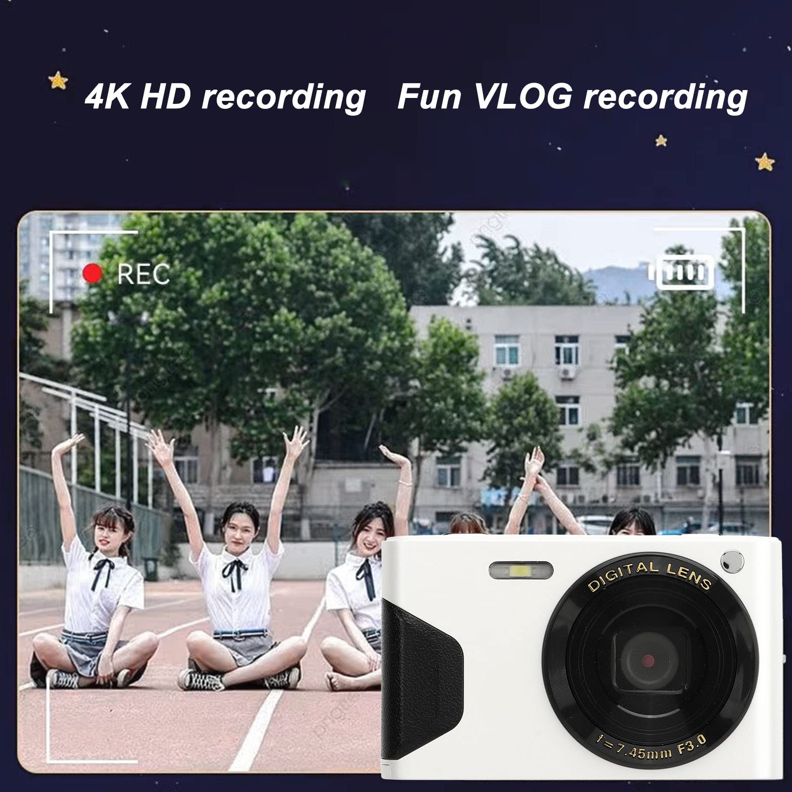 30MP 1080P Vlogging Camera with 8X Zoom - Perfect for Travel & Selfies