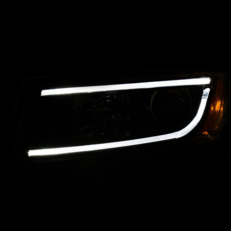 ANZO Black Plank Style Projector Headlights for Jeep Grand Cherokee 2014-2015 - Upgrade Your Ride with Enhanced Visibility & Style
