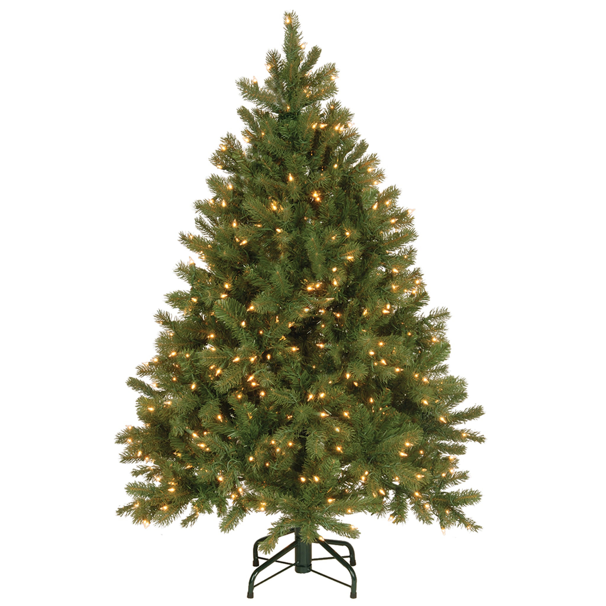 4.5 ft Pre-Lit Artificial Christmas Tree - Downswept Douglas Fir with Clear LED Lights for Holiday Home Decor & Festive Party Decoration