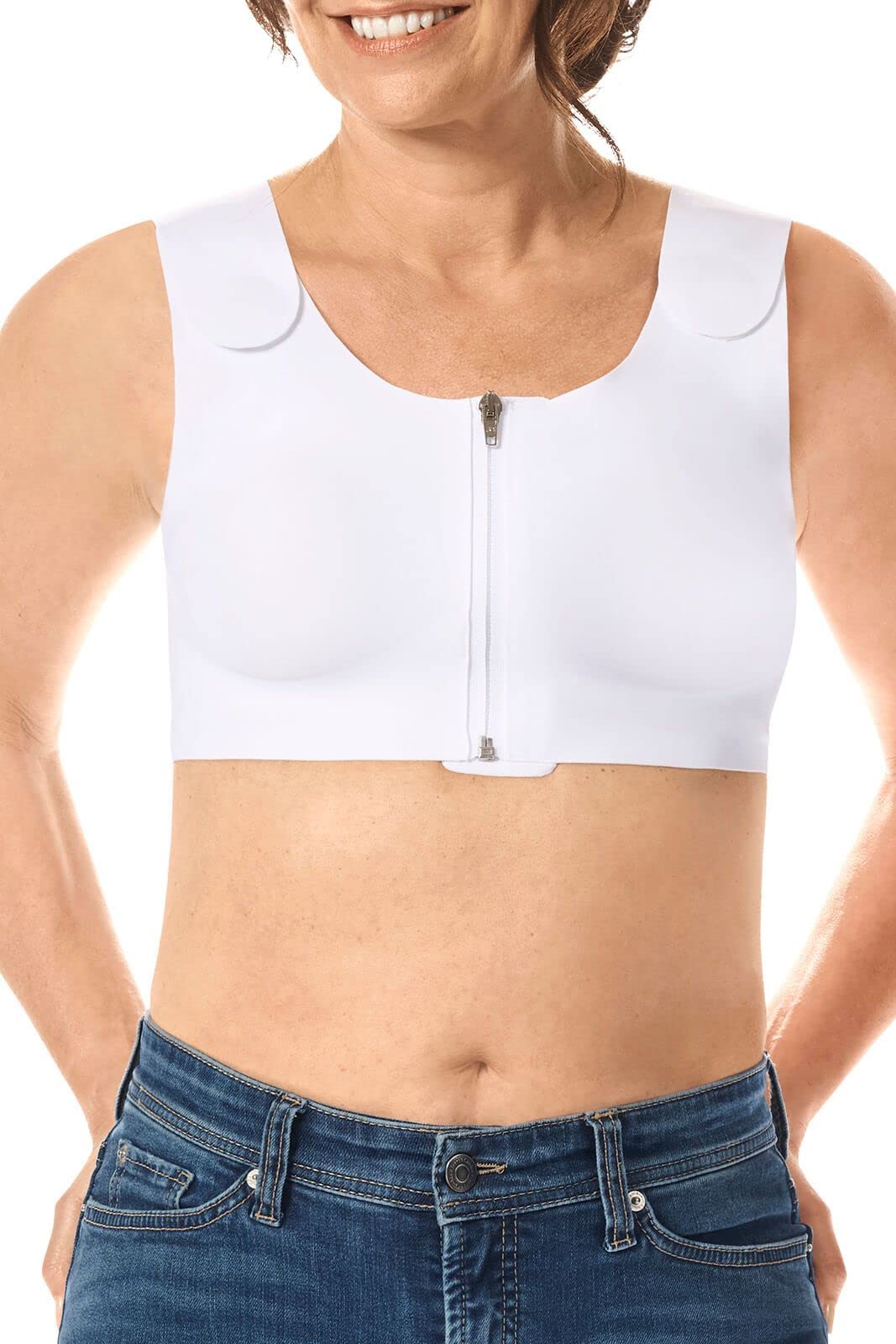 Amoena Lymph Flow Wire-Free Front Closure Post-Surgery Compression Bra for Women – Comfortable Support for Lymphedema & Mastectomy Recovery, Ideal for Daily Wear & Active Lifestyle