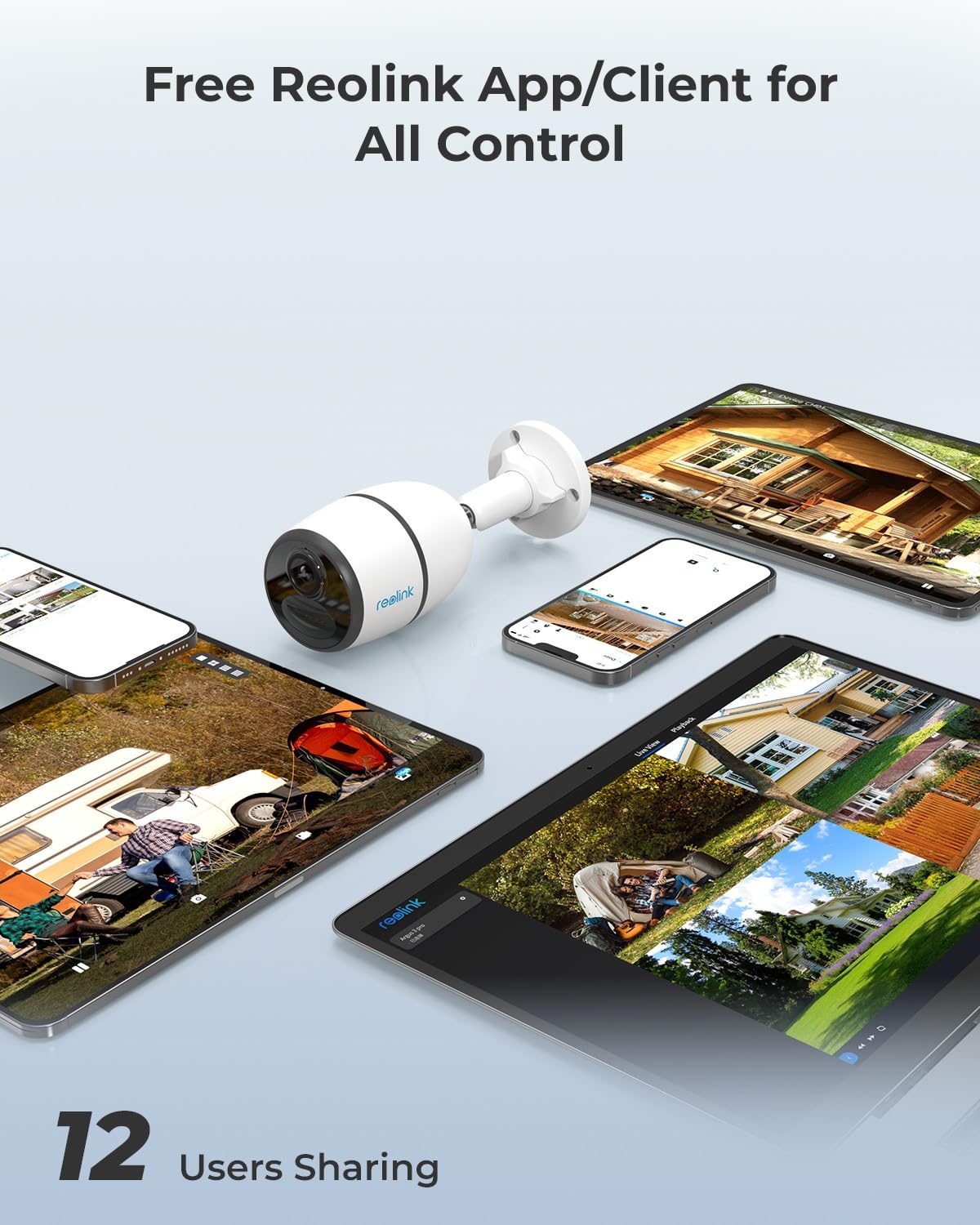 REOLINK Go Plus 4G LTE Cellular Security Camera - 2K Wireless Outdoor Camera with Solar Panel, Rechargeable Battery, 4MP Night Vision, 2-Way Audio, Smart Person/Vehicle Detection - Ideal for Home Security, Construction Sites, and Remote Property Monitoring
