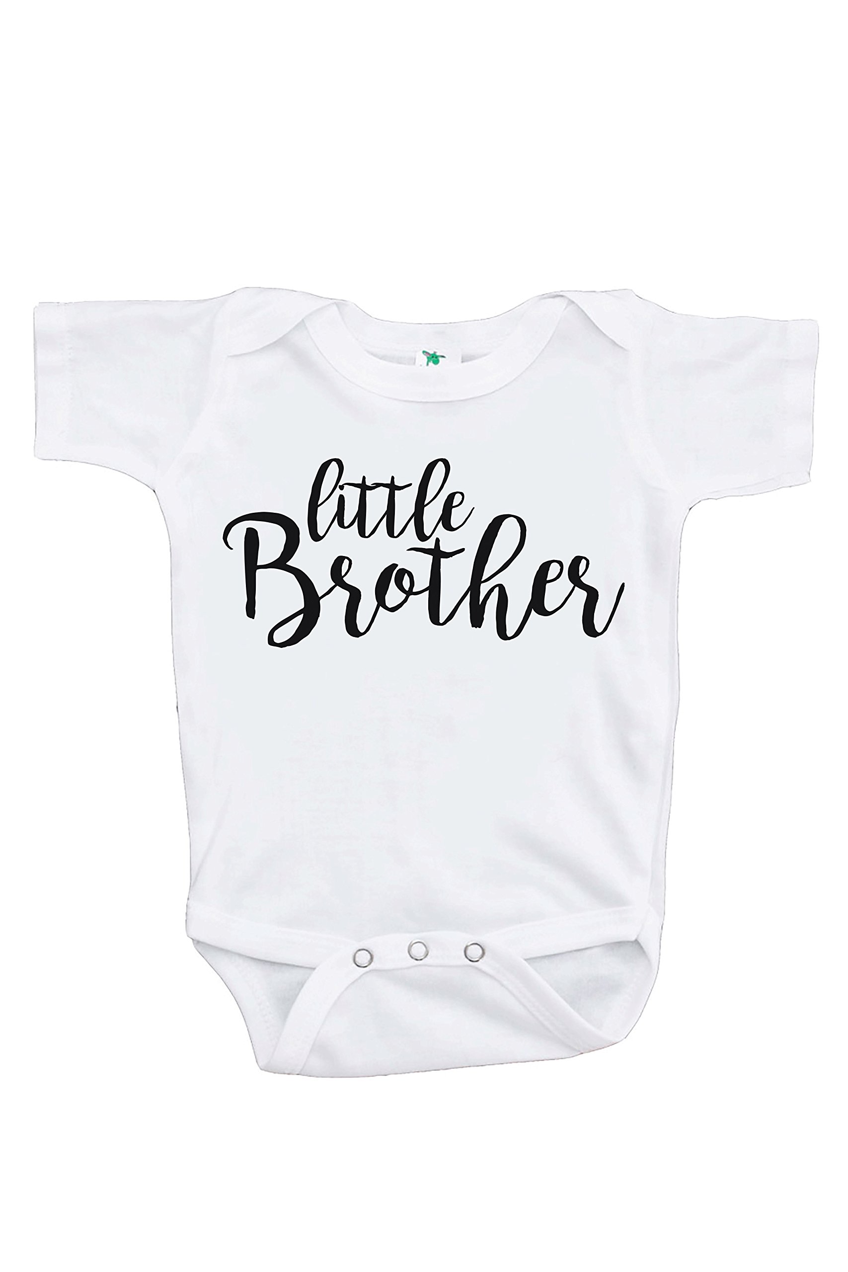 7 Ate 9 Apparel Boys' Little Brother One-Piece Romper - Soft Cotton Baby Bodysuit for Newborns & Infants | Perfect for Playtime, Family Photos & Everyday Wear