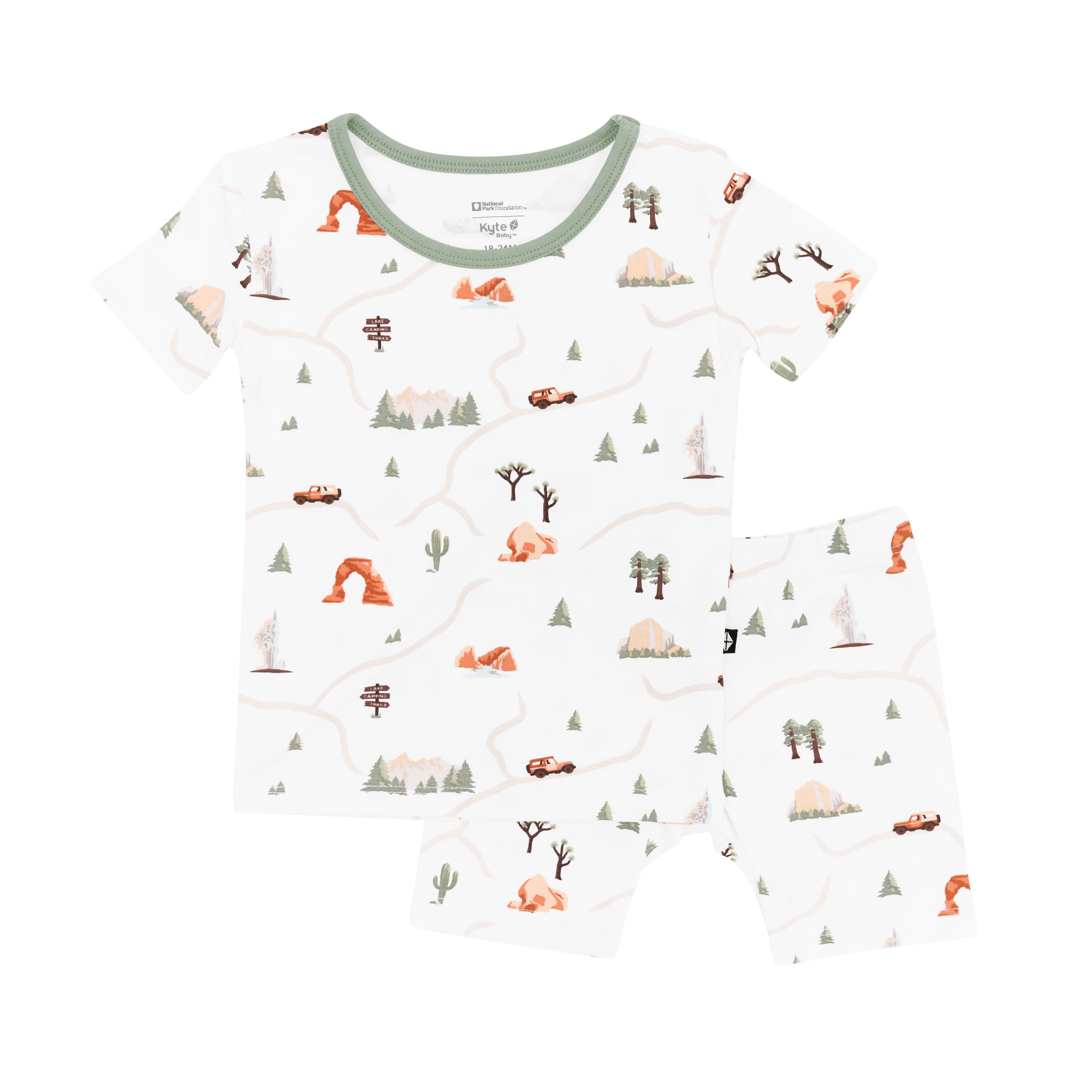 Comfy Short Sleeve Pajama Set for Women - Soft Cotton Sleepwear for Road Trips & Travel