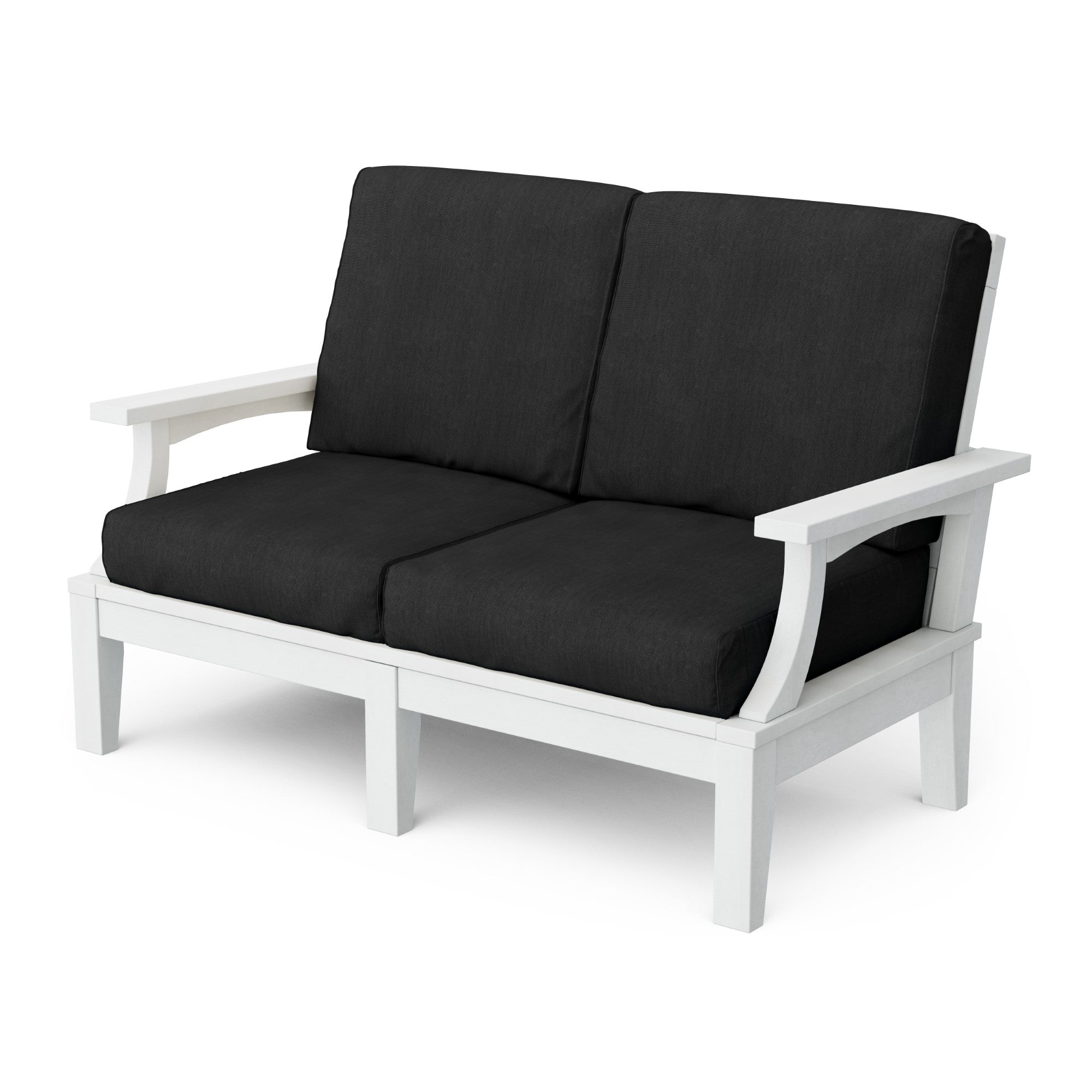Heritage Deep Seating Love Seat Cushioned Sofa - Outdoor Patio Furniture for Garden, Poolside & Backyard Relaxation