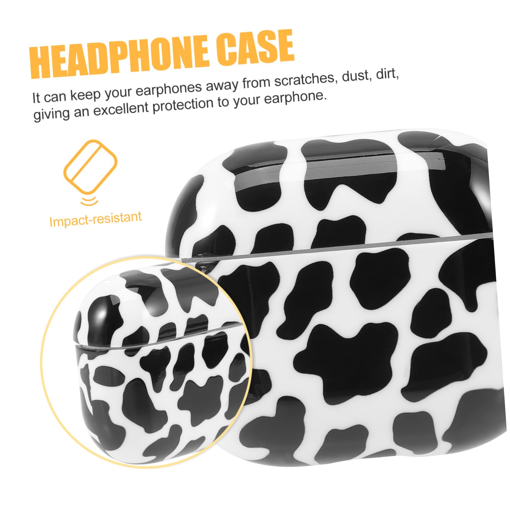 ETHZZLE Wireless Earbud Case Cover - Premium White Printed Earphone Holder for AirPods/Samsung/Android - Perfect for Travel, Gym & Daily Protection