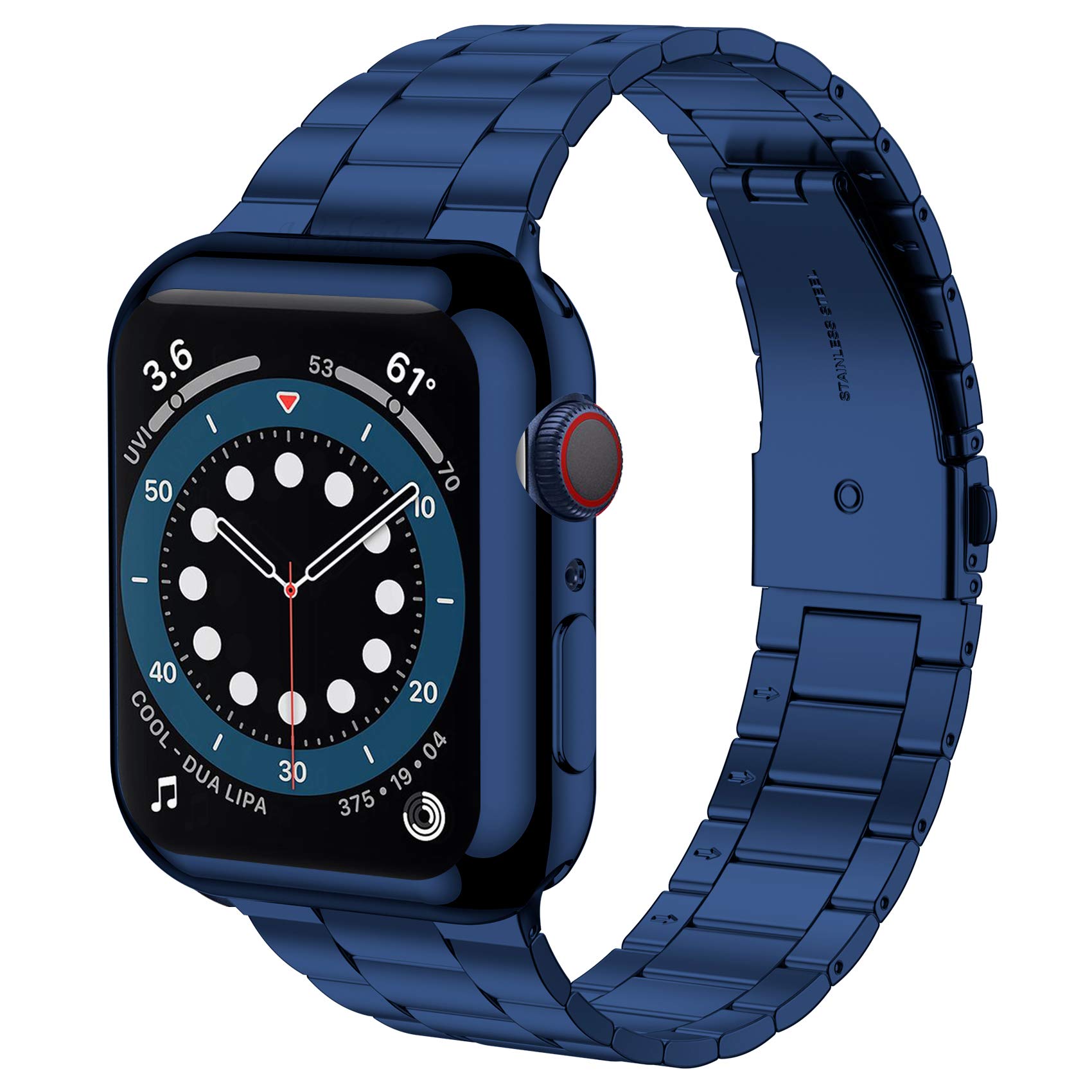 Premium Stainless Steel Apple Watch Band - Compatible with Apple Watch Ultra 49mm, Series 10/9/8/7/6/SE/5/4/3/2/1 (38mm-49mm) - Durable Metal iWatch Strap with Protective Case & Screen Protector for Men & Women - Perfect for Business, Workouts & Everyday Wear