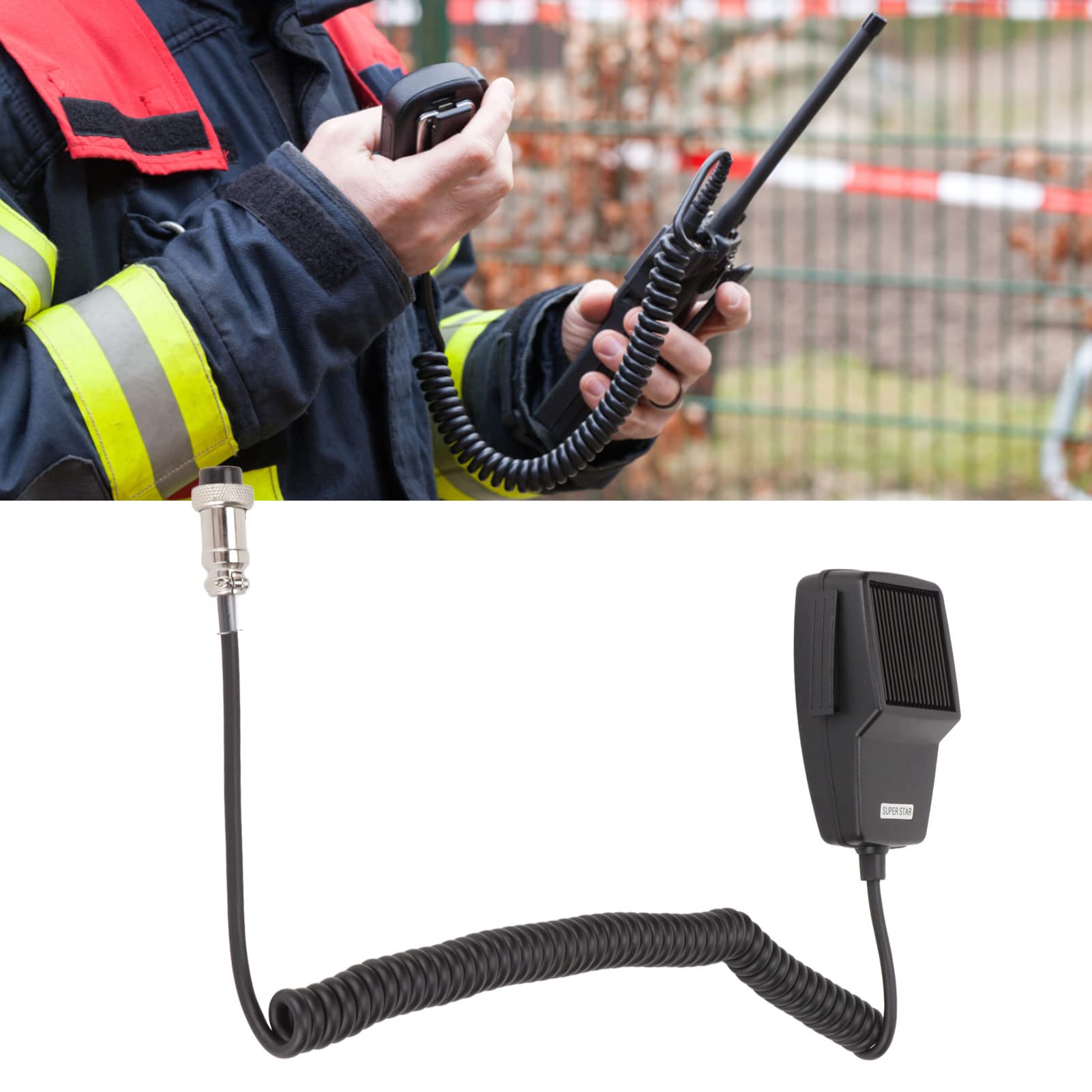 4 Pin CB Radio Handheld Microphone Speaker - Replacement Walkie Talkie Mic for Cobra & Galaxy Car CB Two Way Ham Radios - Perfect for Truckers & Off-Road Communication