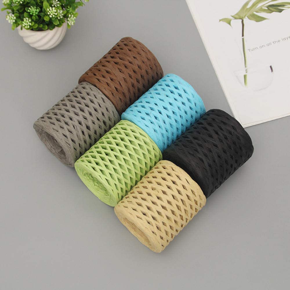 218 Yards Black Raffia Paper Ribbon - 14 Inch Wide Natural Fiber Twine for DIY Crafts, Gift Wrapping, Wedding Decor & Party Favors | Eco-Friendly Packing Material for Gift Boxes, Baskets & Scrapbooking Projects