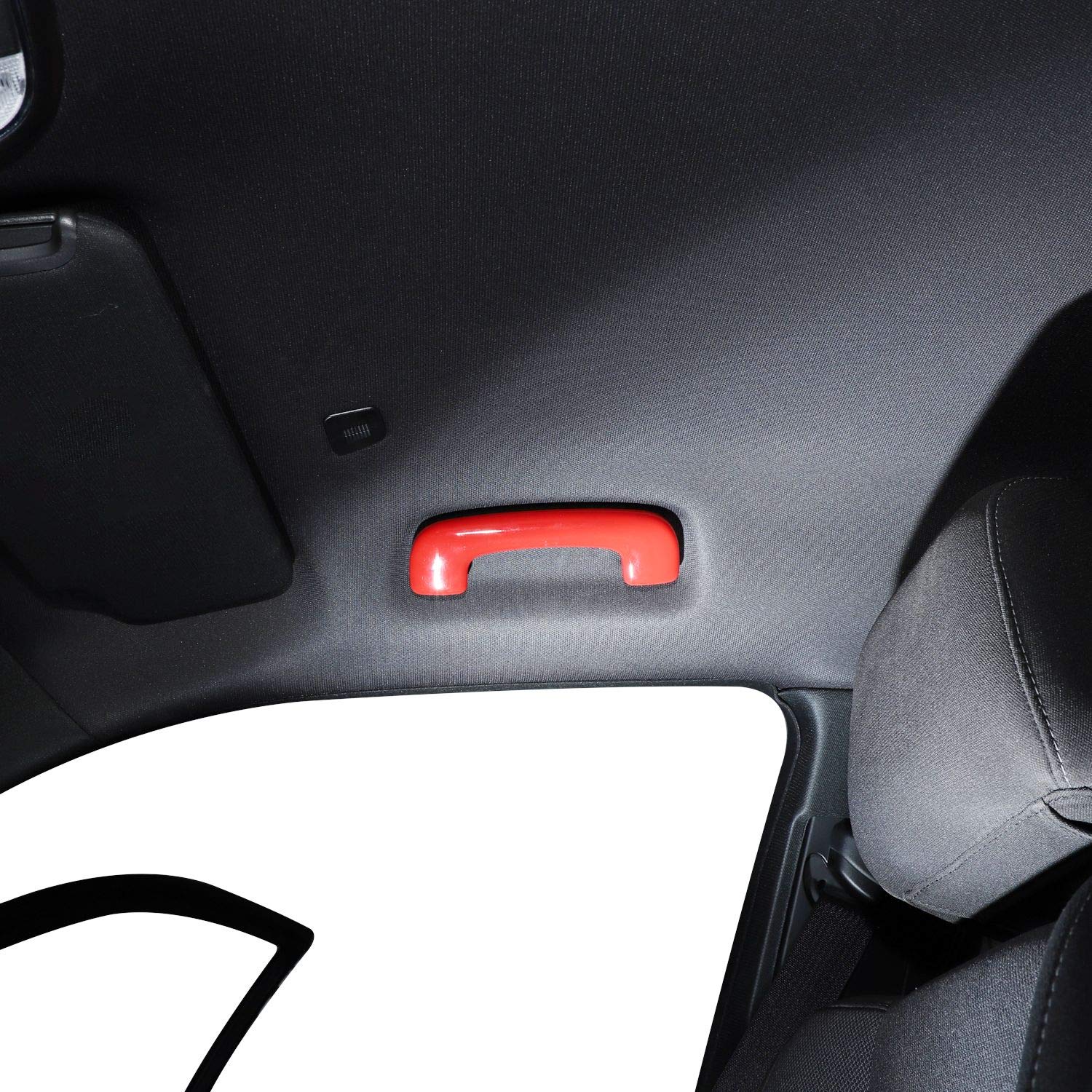 2015-2024 Dodge Charger Interior Accessories - ABS Red Roof Grab Handle Cover Trim (4pcs) | Durable ABS Material | Easy Installation | Perfect for Car Interior Upgrade & Protection