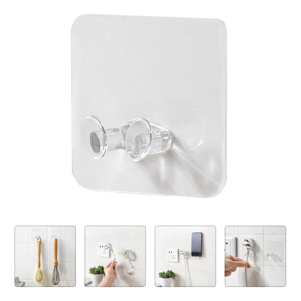 30pcs Adhesive Wall Hooks for Power Cords - Strong Plug Hangers, Cable Organizers - Perfect for Home, Office, Kitchen & Bathroom Organization