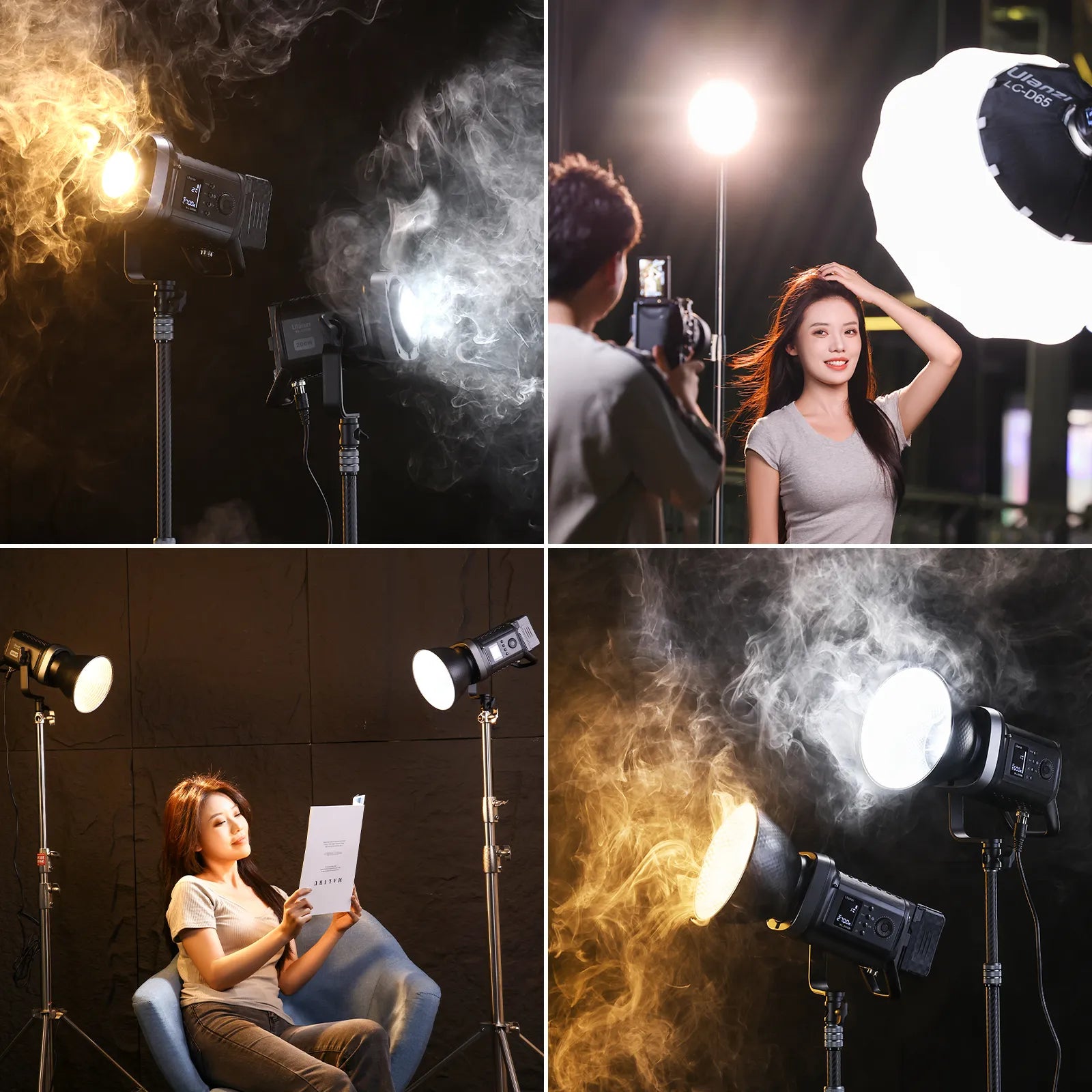Ulanzi VL 200Bi 200W V-Mount LED Video Light with Battery - Professional Photography & Filmmaking Lighting for Studio, YouTube, and Outdoor Shooting (Model L079CNA1)