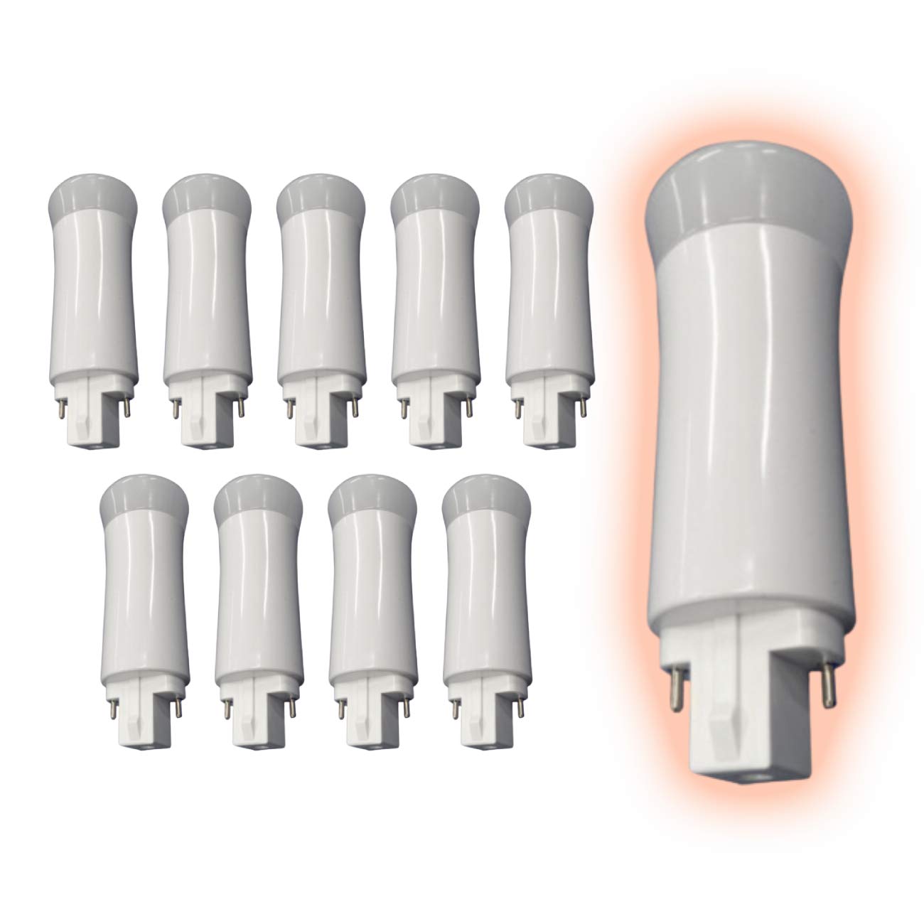 GoodBulb 13W G24D Base LED Light Bulbs - 10 Pack | 900 Lumens Warm White 3000K | Energy Efficient 9W Type A 2 Pin Replacement | 120° Beam Angle | Perfect for Commercial Lighting, Kitchens, Bathrooms & Office Spaces