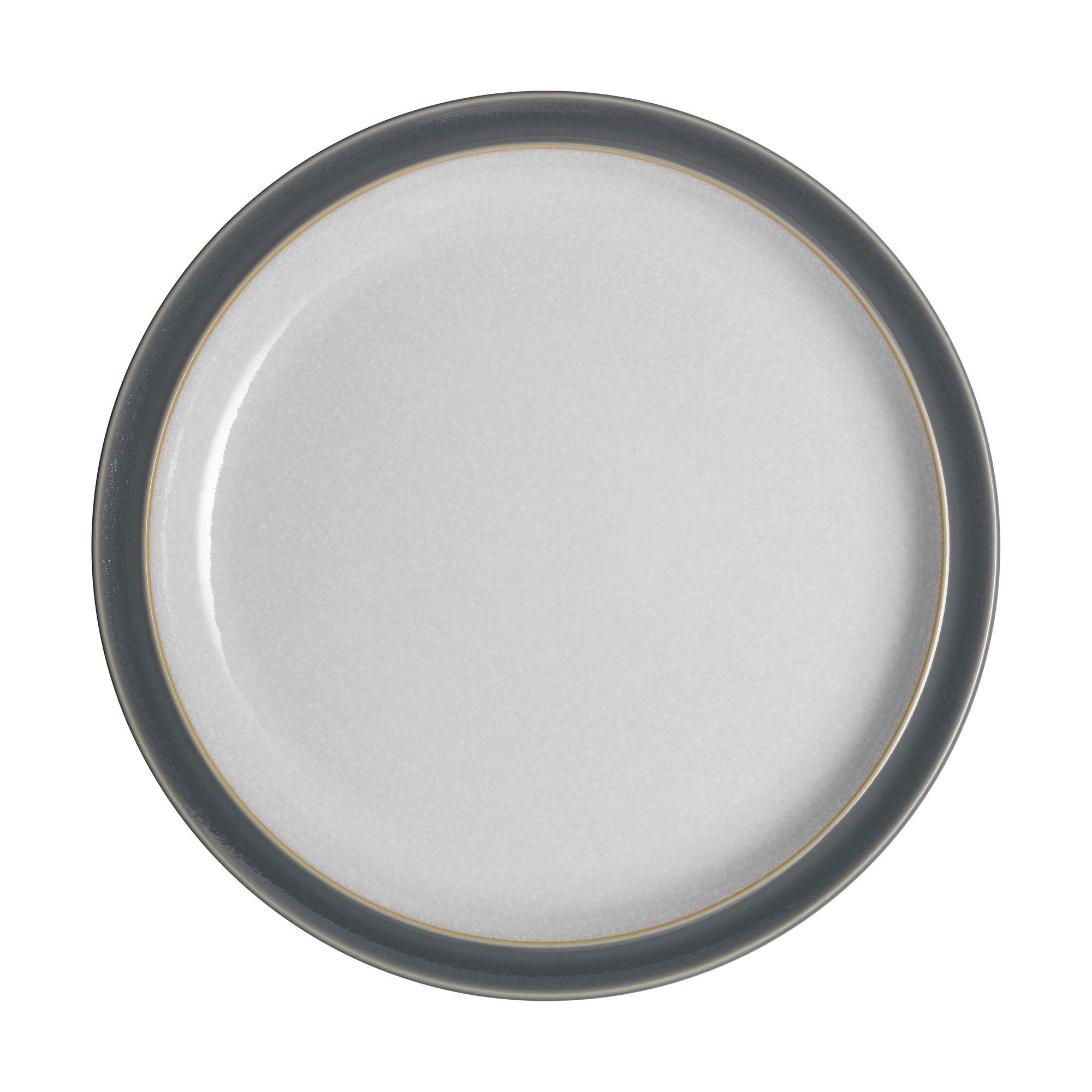 Denby Elements Fossil Grey 4-Piece Ceramic Dinner Set - Microwave & Dishwasher Safe Tableware - Includes Dinner Plate, Small Plate, Cereal Bowl & Coffee Mug - Perfect for Everyday Meals, Family Dinners & Entertaining Guests