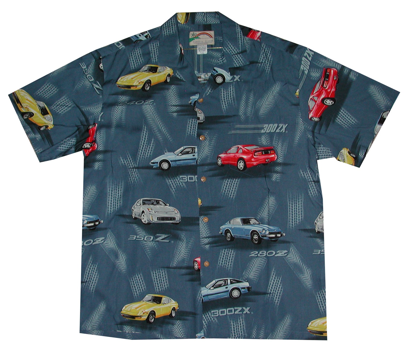 Nissan Z Men's Hawaiian Aloha Rayon Shirt - Lightweight & Breathable Short Sleeve Button Up for Beach, Summer Vacation & Tropical Parties