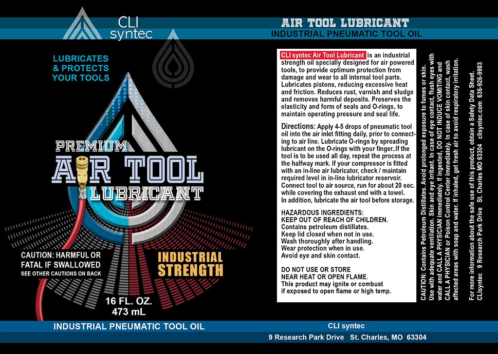 Premium Air Tool Lubricant - 16 FL. OZ. Industrial Pneumatic Tool Oil for Air Compressors, Nail Guns & Impact Wrenches - Extends Tool Life & Prevents Rust