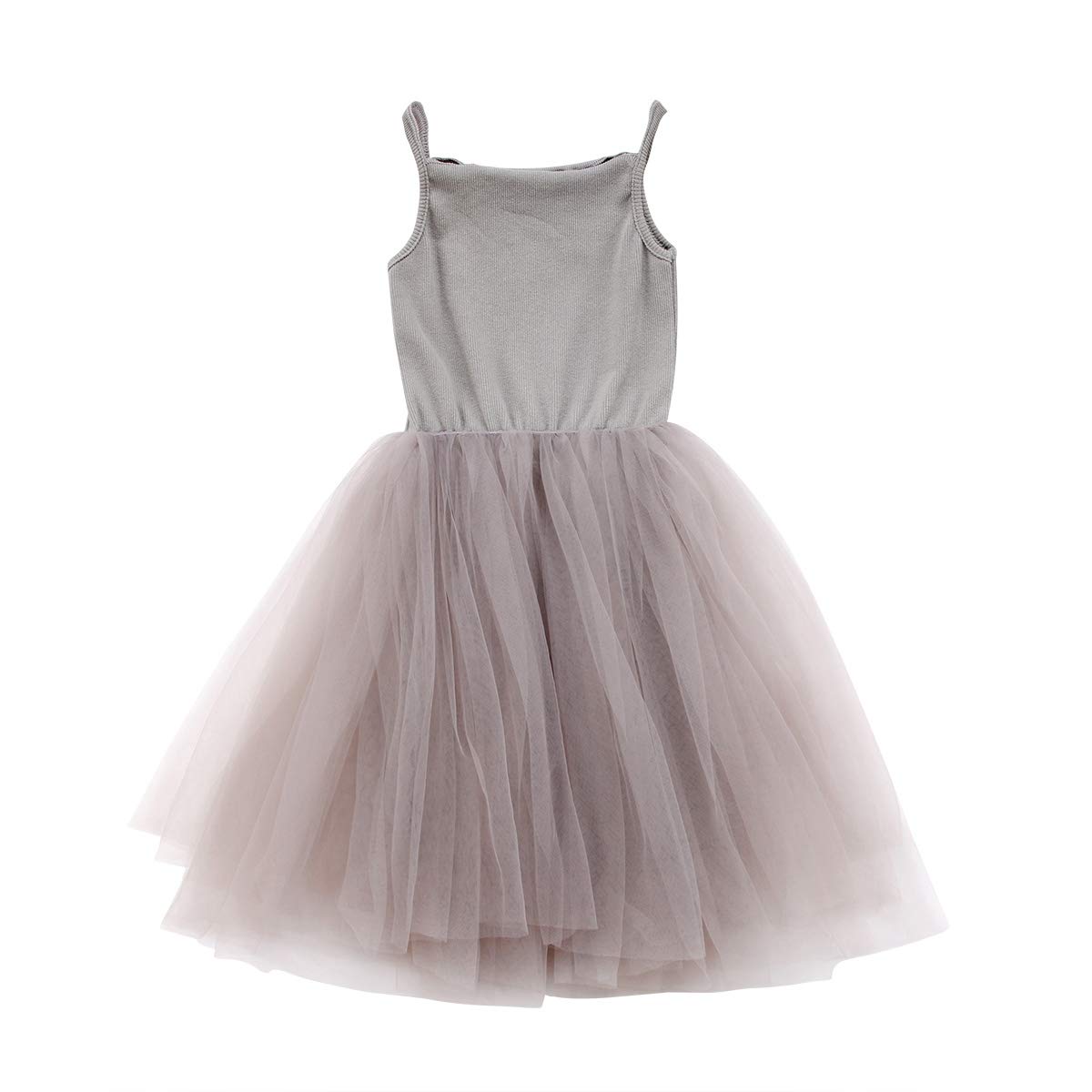 EYIIYE Toddler Baby Girls Summer Dress - Sleeveless Spaghetti Strap Princess Tutu Dress for Wedding, Party, Birthday & Photo Shoots | Soft & Comfortable Playtime Outfit for 1-3 Years Old Girls