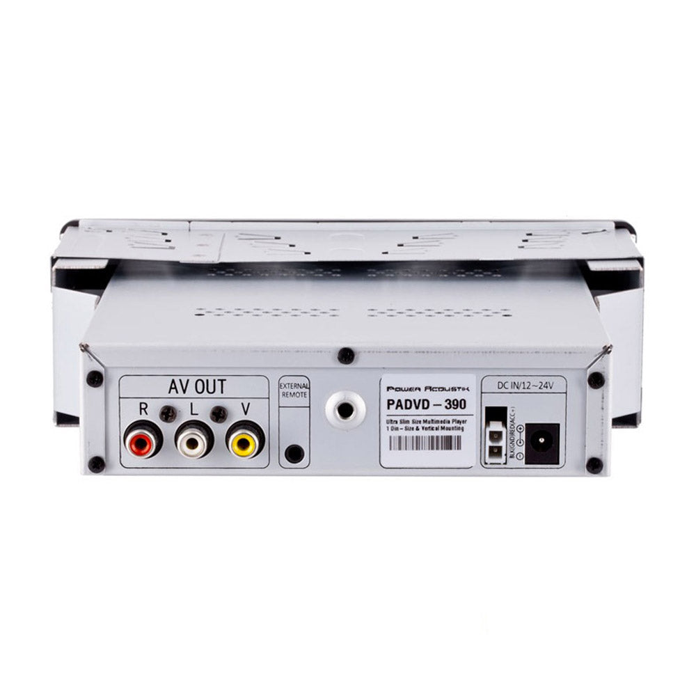 Power Acoustik PADVD 390 Single DIN In-Dash Car DVD Player with Touchscreen - Car Stereo System for Vehicles & Trucks | Perfect for Road Trips & Entertainment